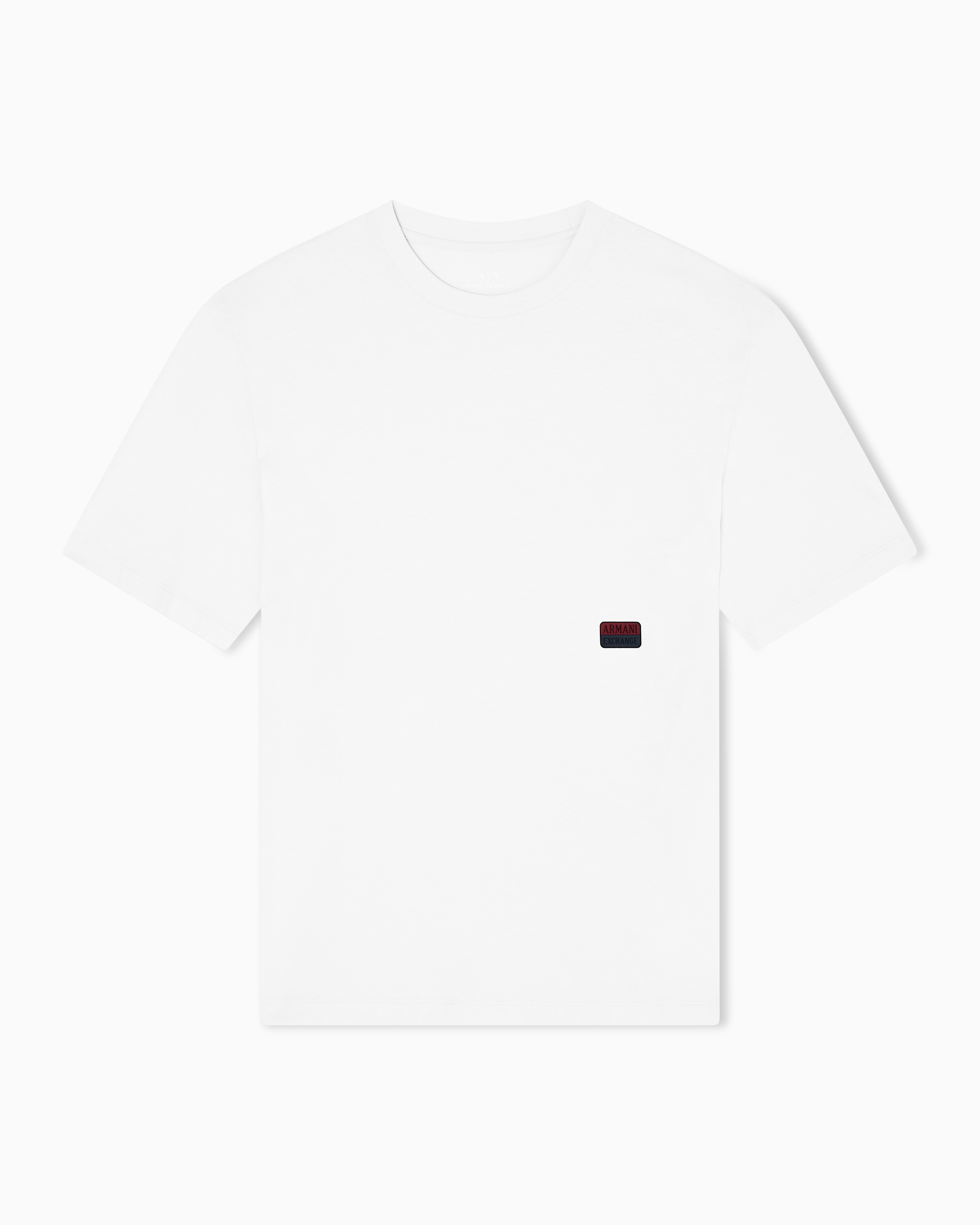 Armani Exchange - Regular fit T-shirt with small logo, Man, Beige, Size: