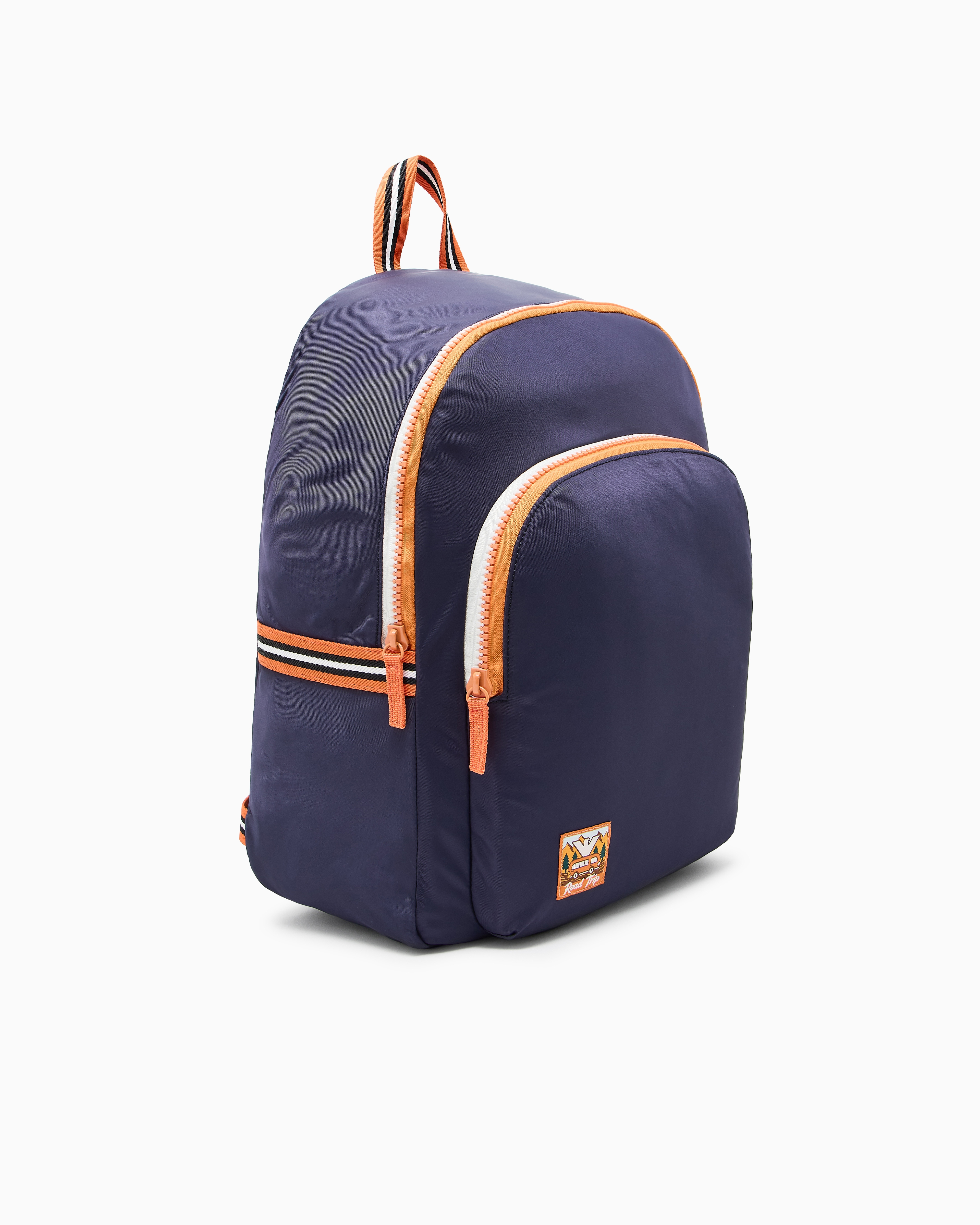 Emporio Armani - Round nylon backpack , Boy, Navy Blue, Size: TU