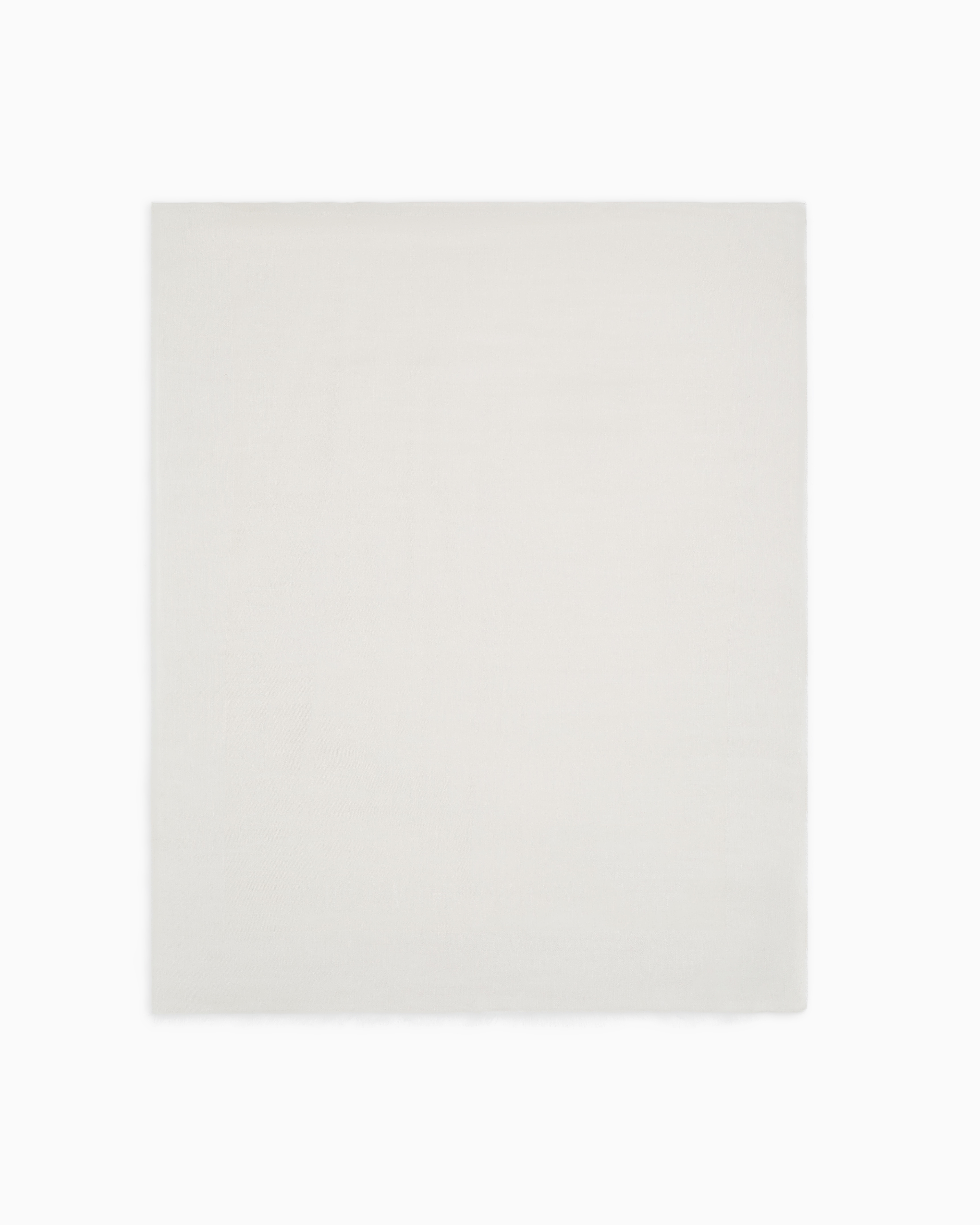 Emporio Armani White Scarf In Light Modal And Virgin-Wool Blend Fabric