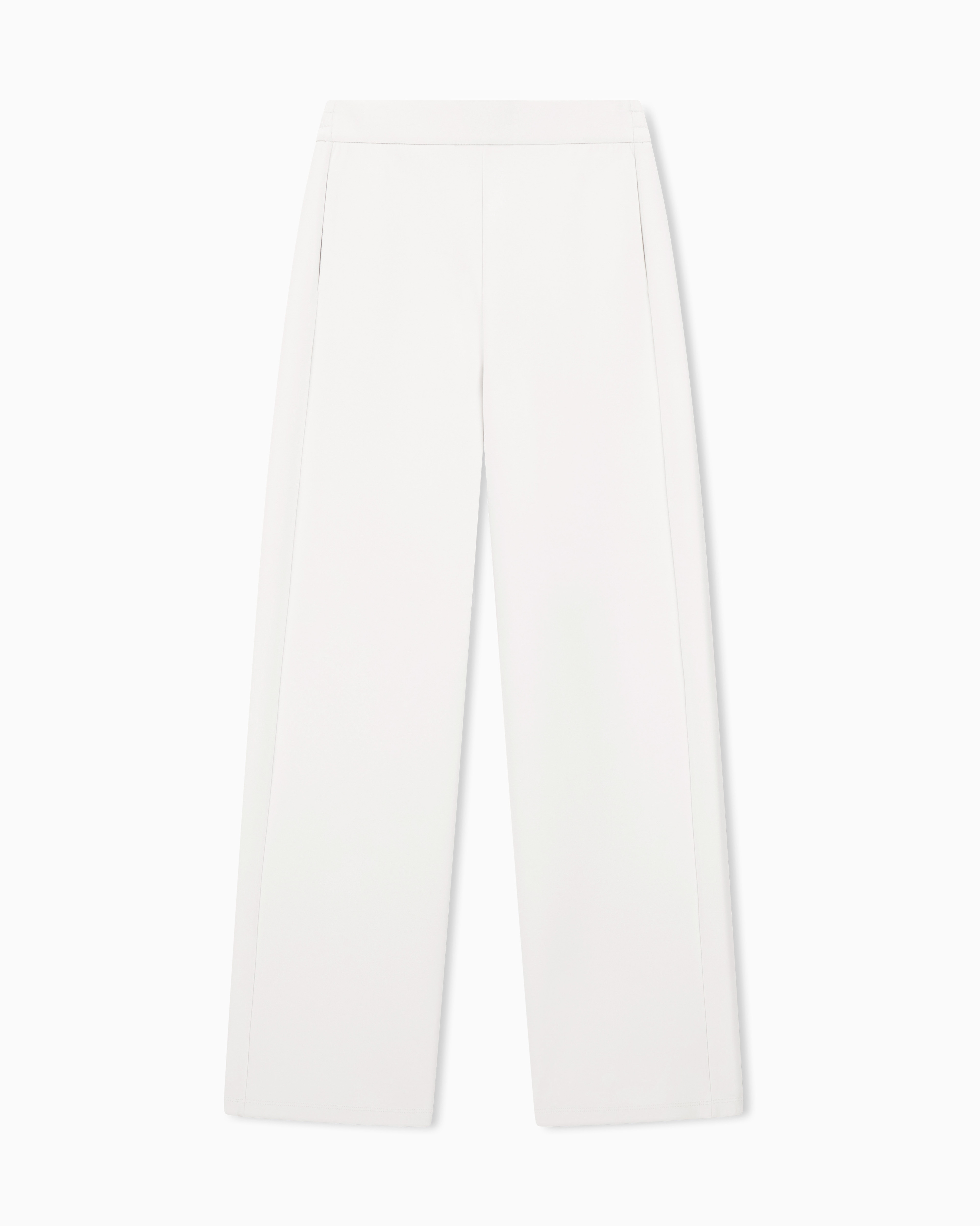 Emporio Armani Women's Beige Asv Double Jersey Trousers With An Elasticated Waist
