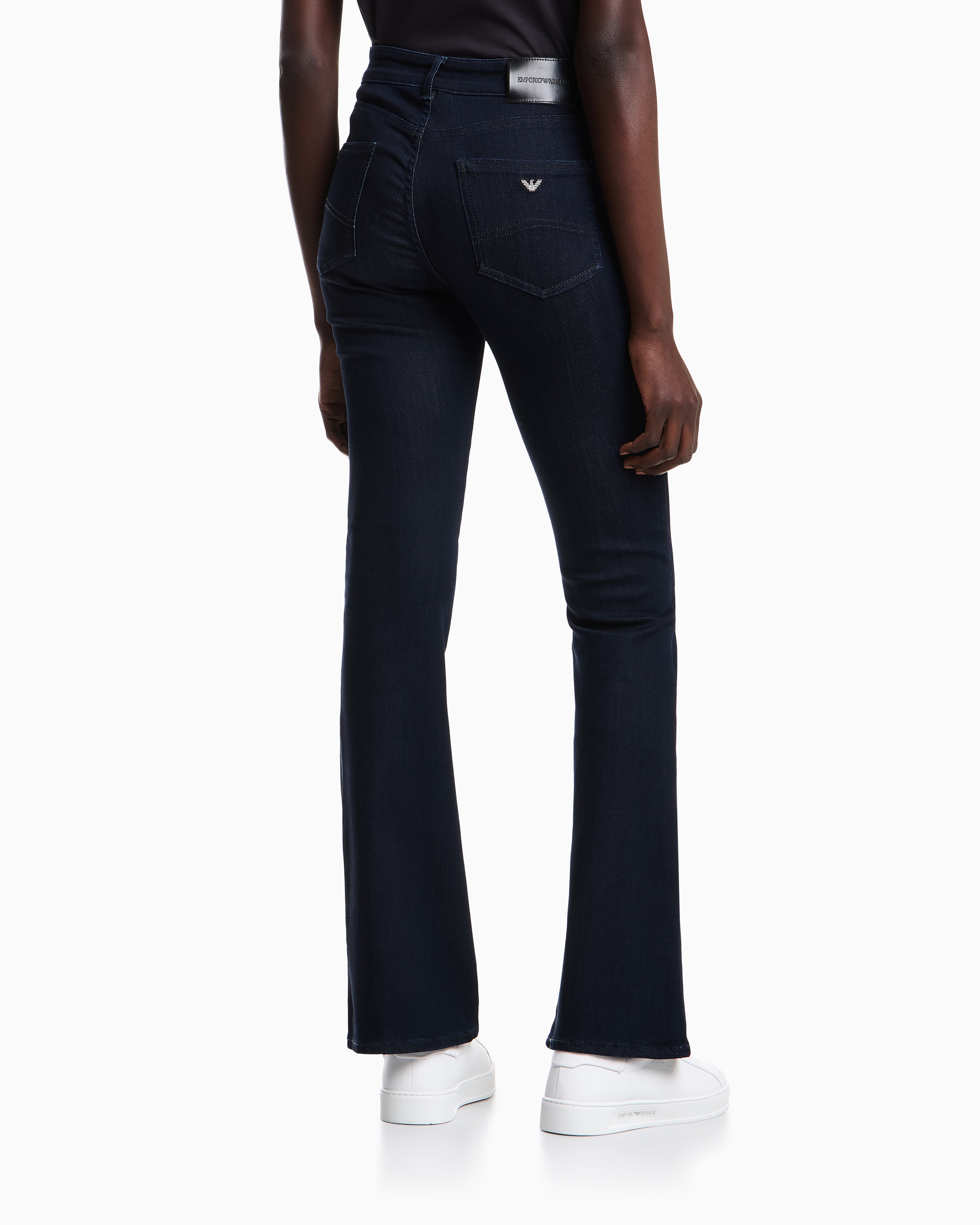 Emporio Armani - J47 slim-fit, viscose-blend denim jeans, Woman, Blue, Size: