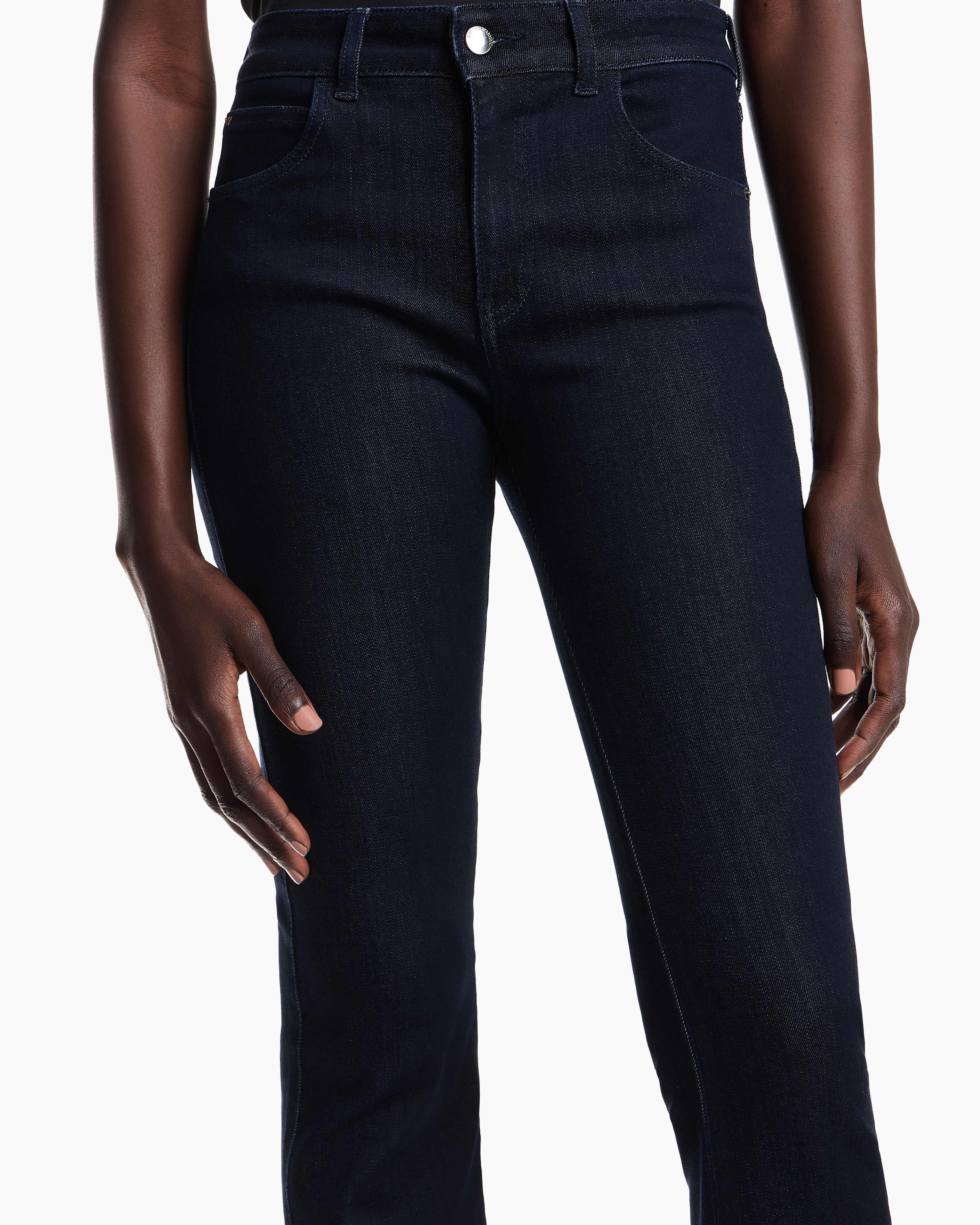 Emporio Armani - J47 slim-fit, viscose-blend denim jeans, Woman, Blue, Size: