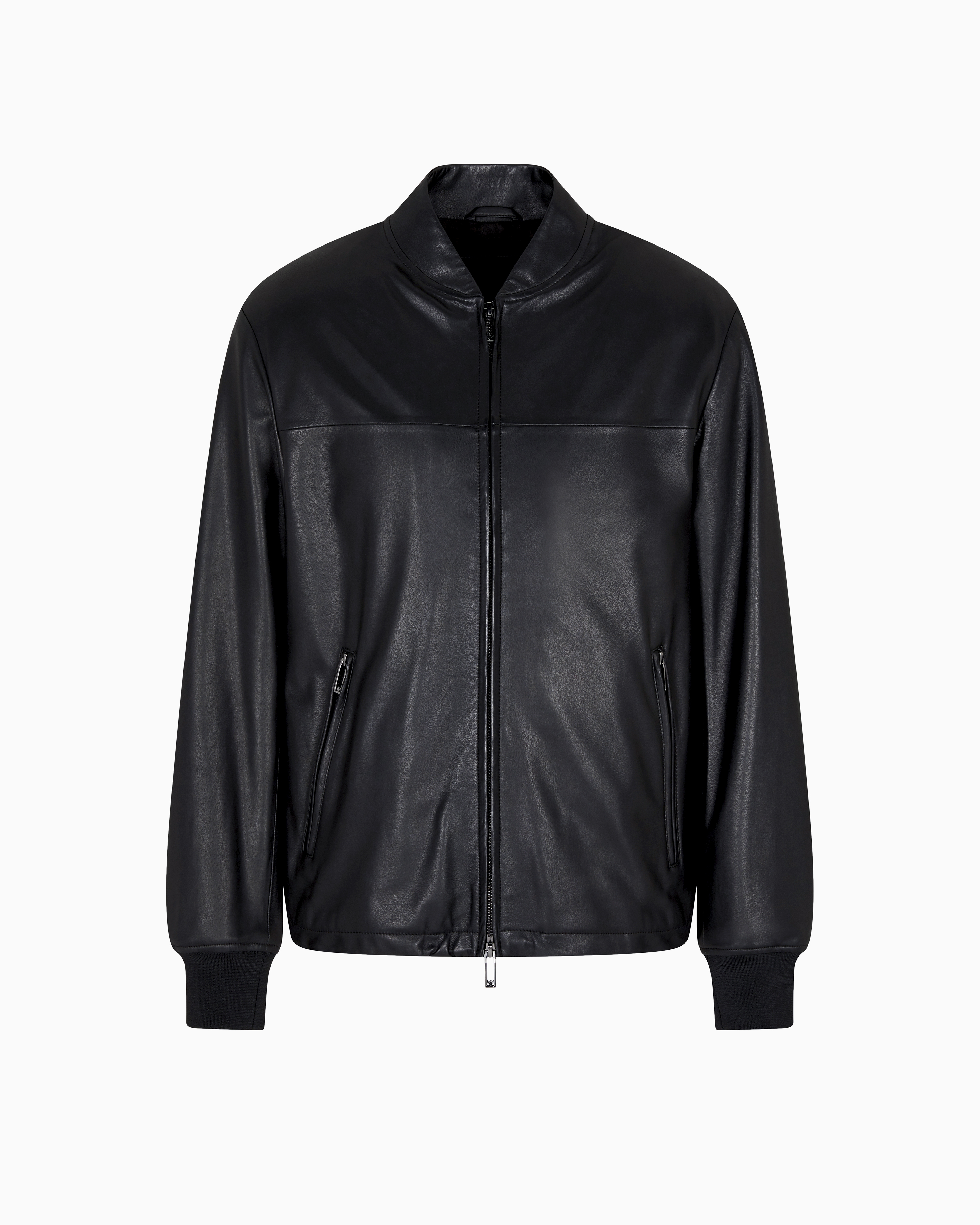 Emporio Armani - Glove-like nappa lambskin blouson, Man, Black, Size: