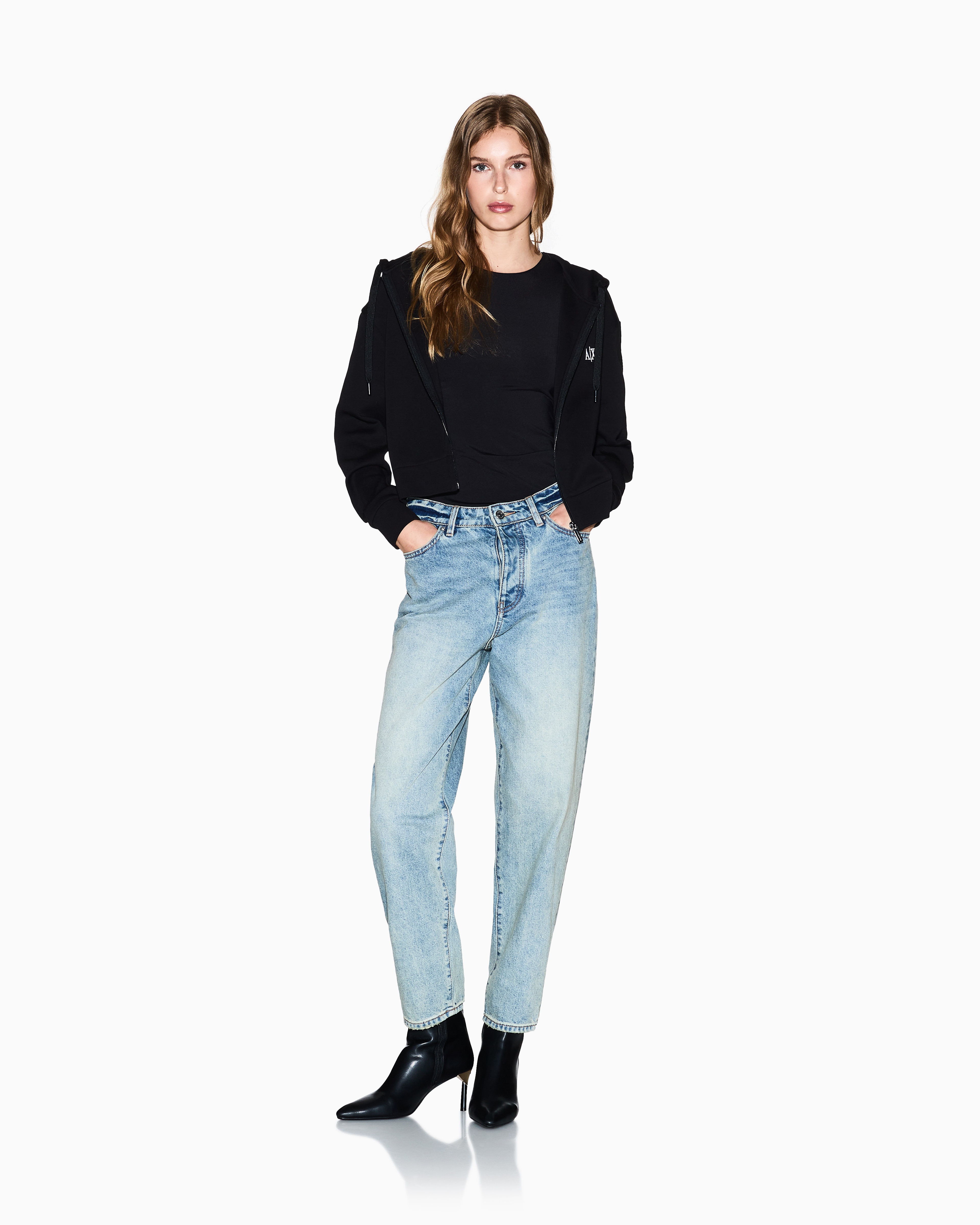 Armani Exchange - Tapered Jeans, Woman, Blue, Size: