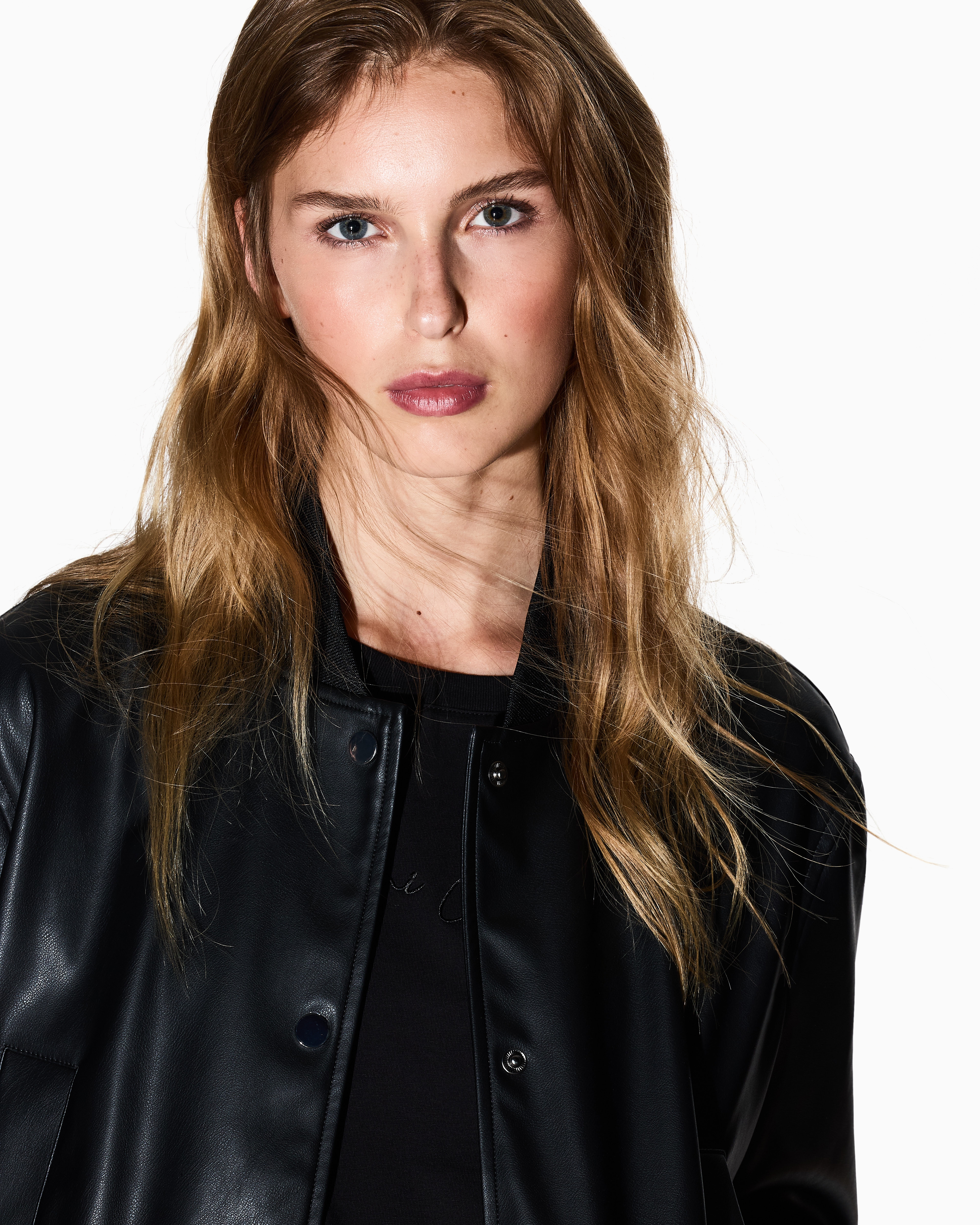 Armani Exchange - BLACK BOMBER JACKET, Woman, Black, Size: