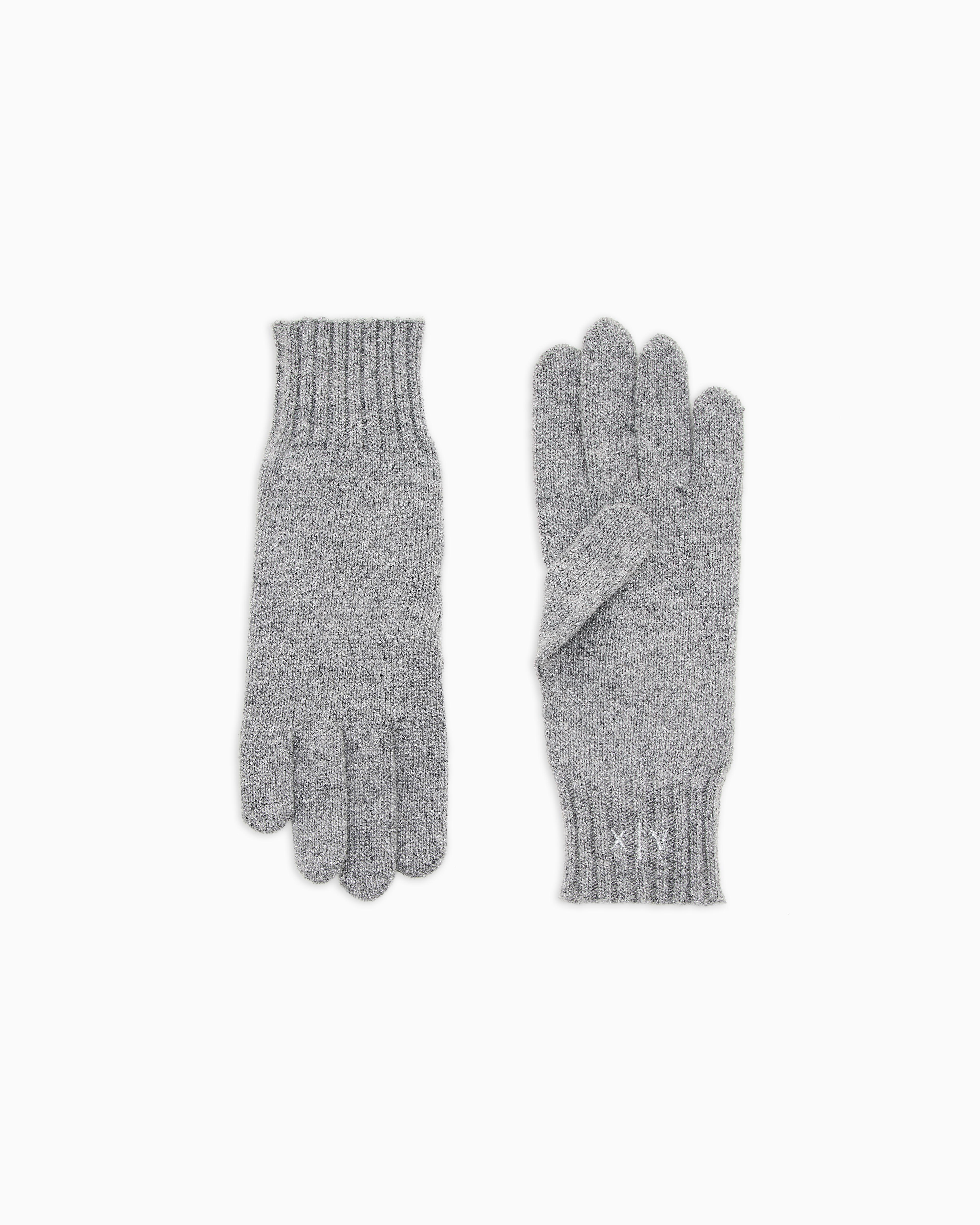 Armani Exchange - Gloves with logo, Woman, Silver, Size: