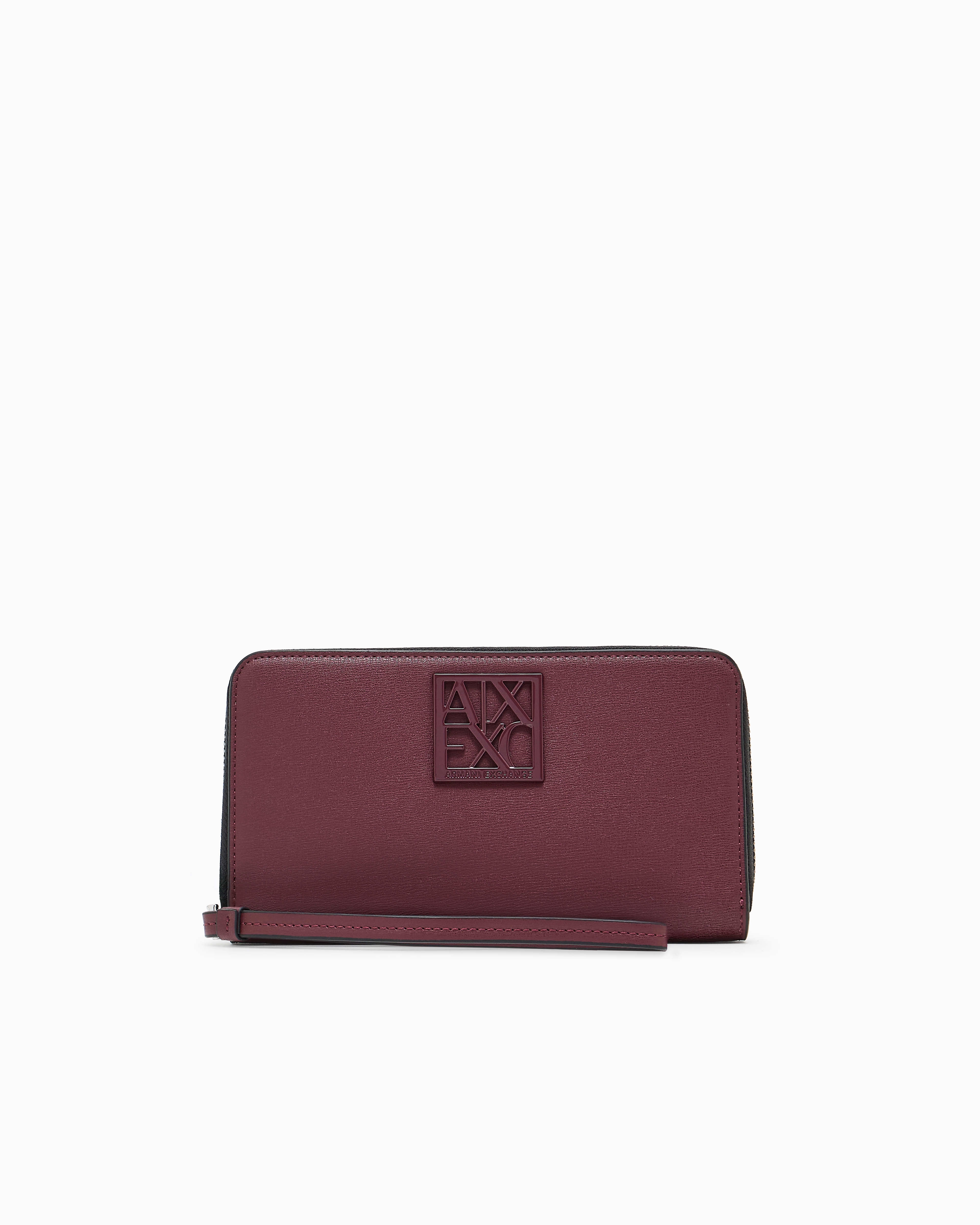 Armani Exchange -  Horizontal wallet with logo, Woman, Burgundy, Size: TU