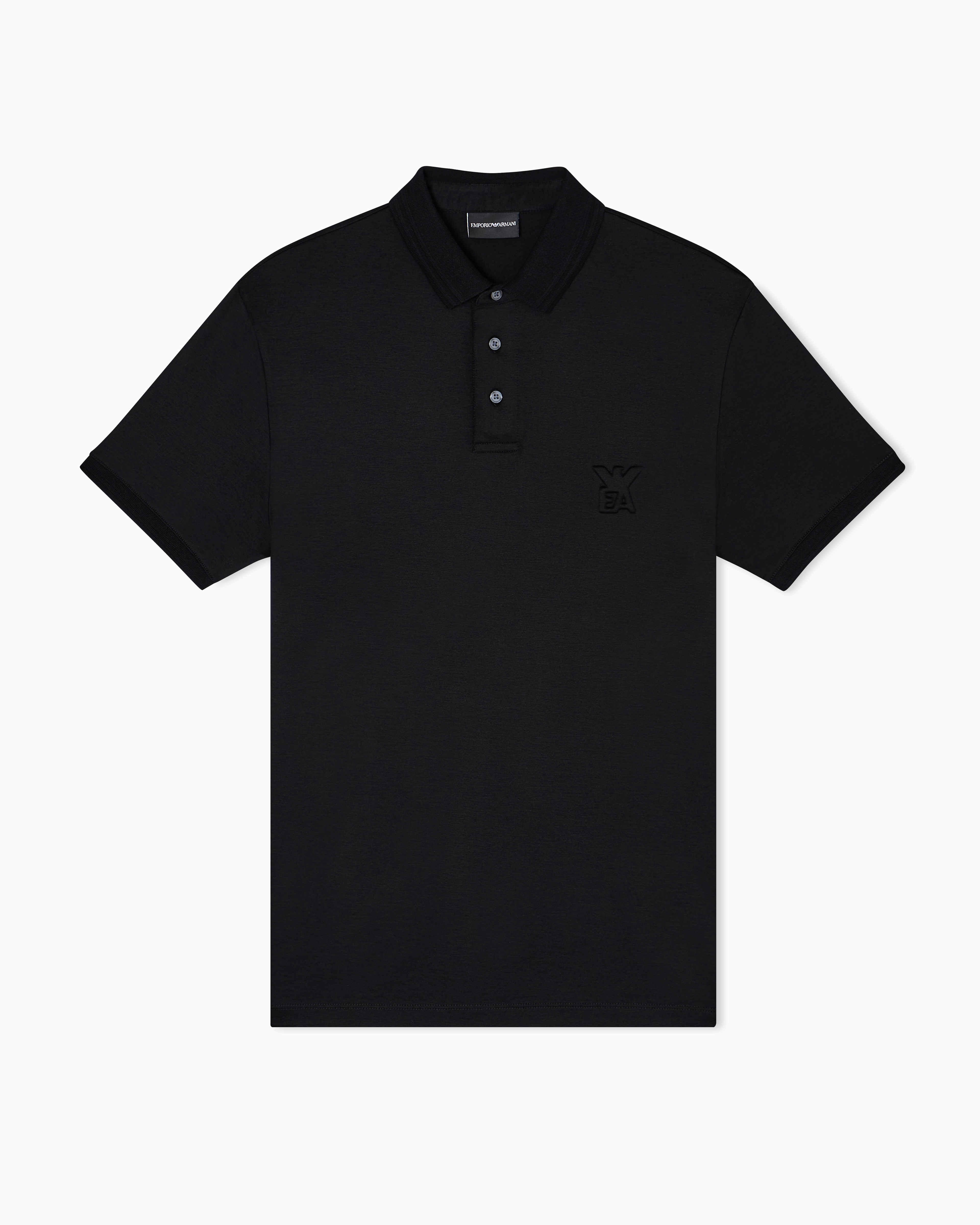 Emporio Armani - ASV Lyocell-blend jersey polo shirt with domed logo, Man, Green, Size: