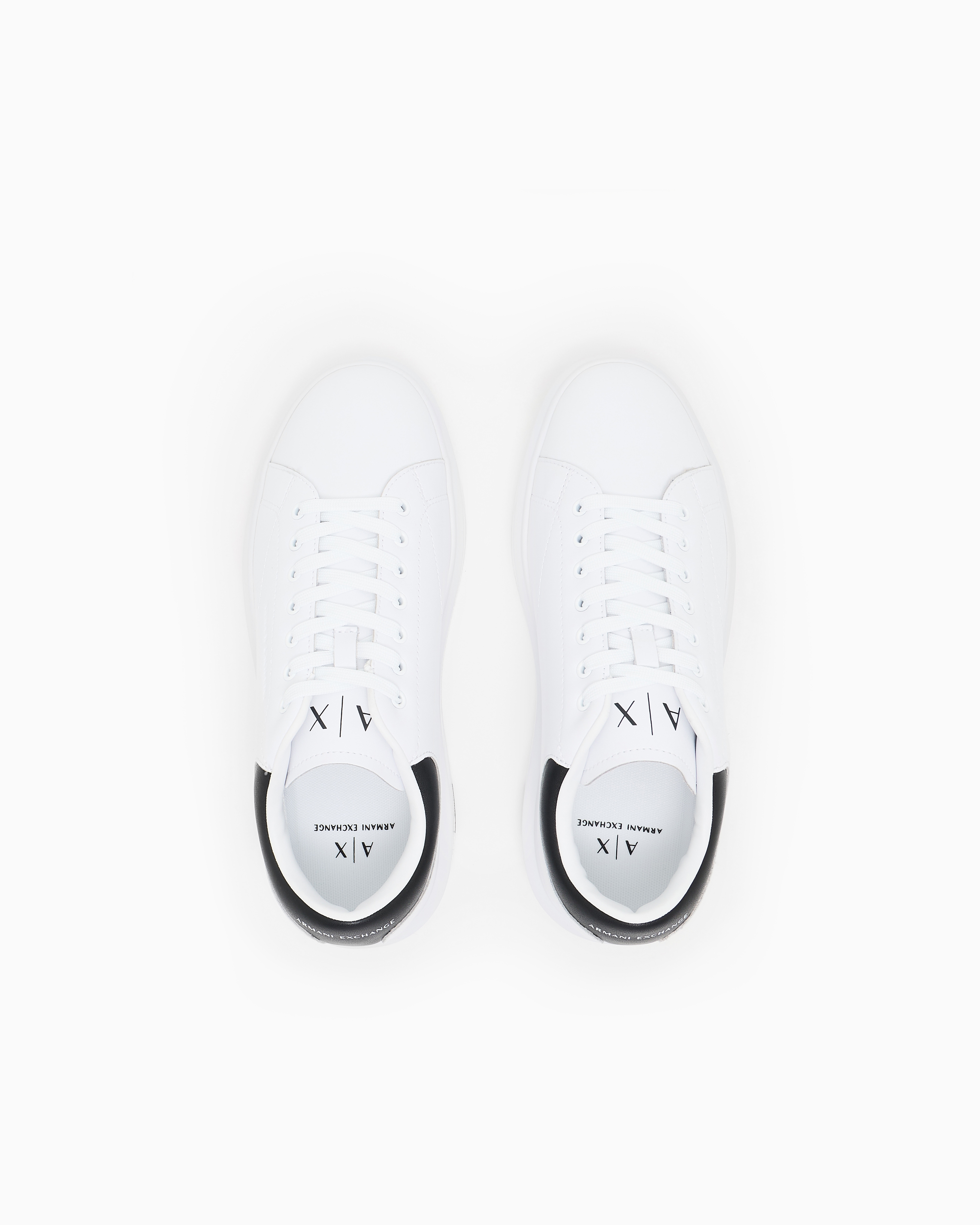 Armani Exchange - Leather sneakers, Man, White, Size: