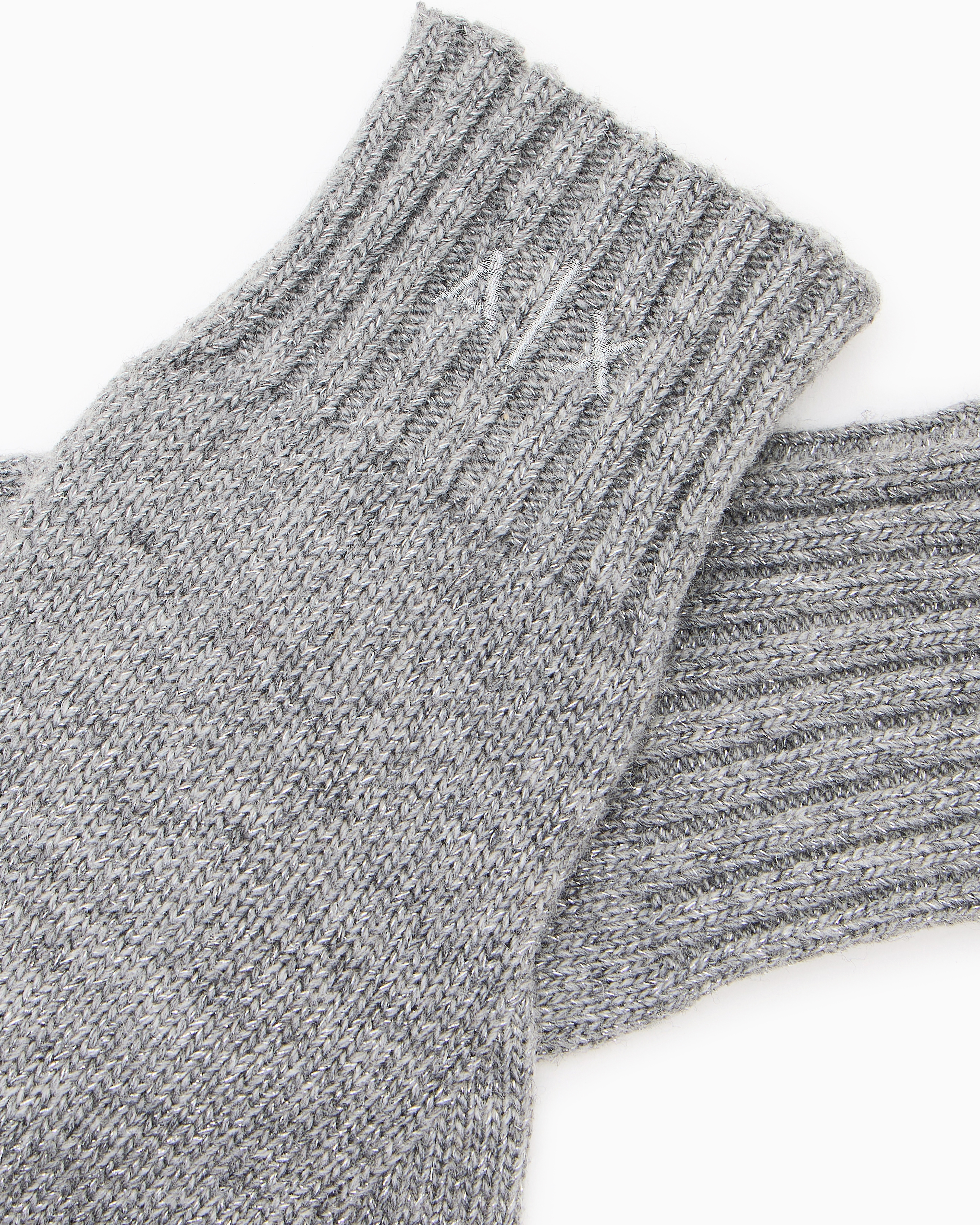 Armani Exchange - Gloves with logo, Woman, Silver, Size: