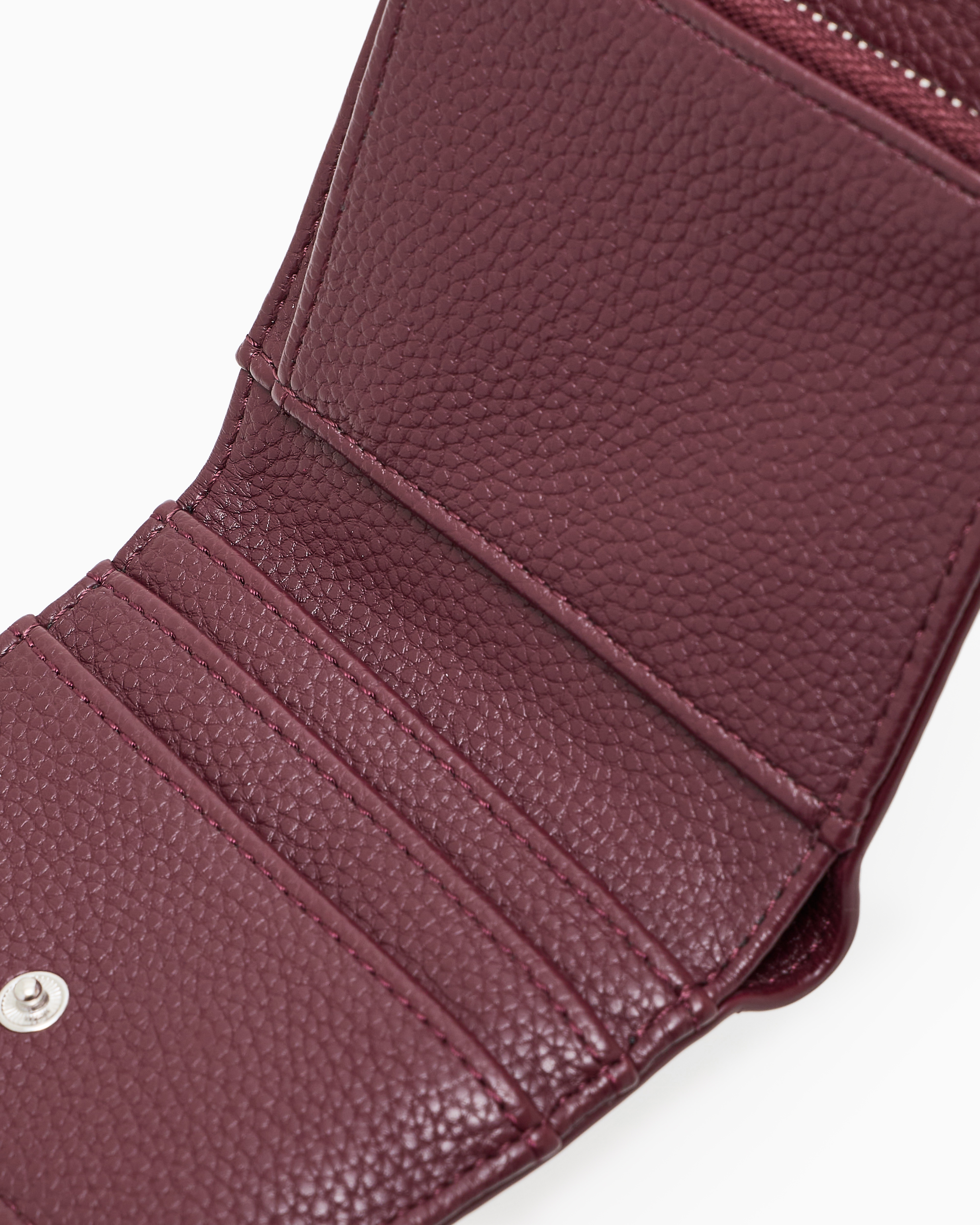 Armani Exchange - Mini wallet with shaped stitching, Woman, Burgundy, Size: TU