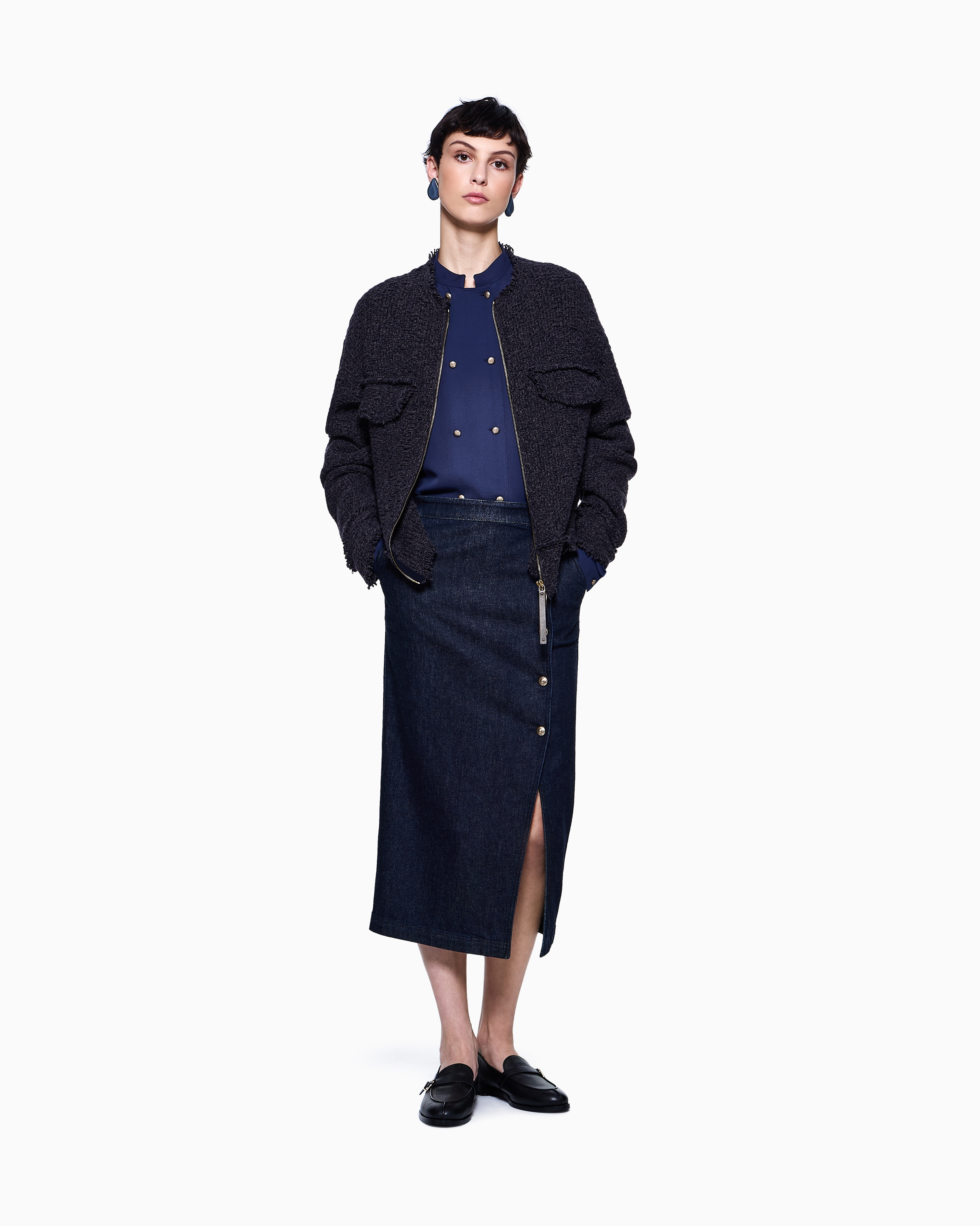 デニムコレクション ミディスカート ストレッチデニム | Giorgio