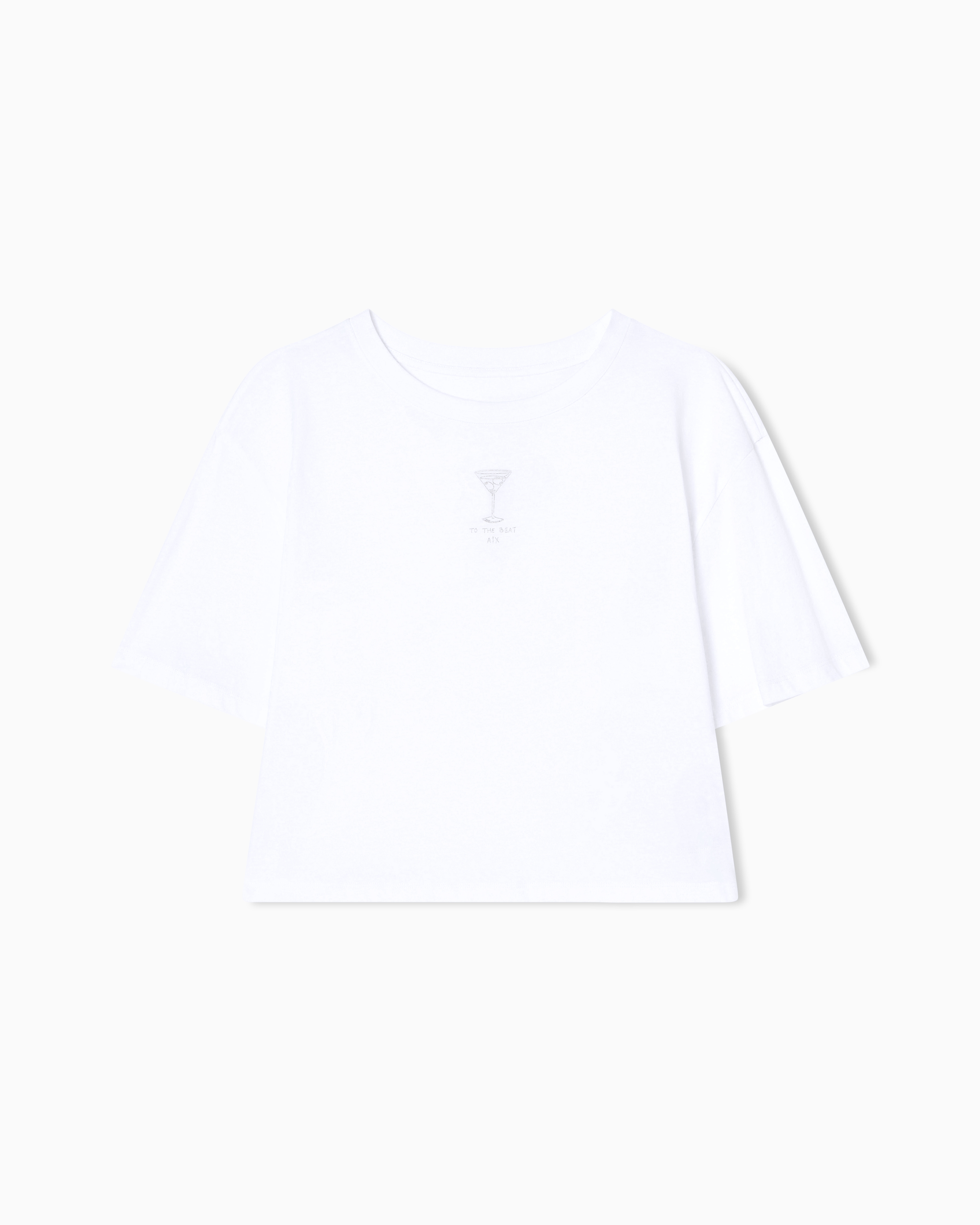 Cropped cocktail T-shirt
