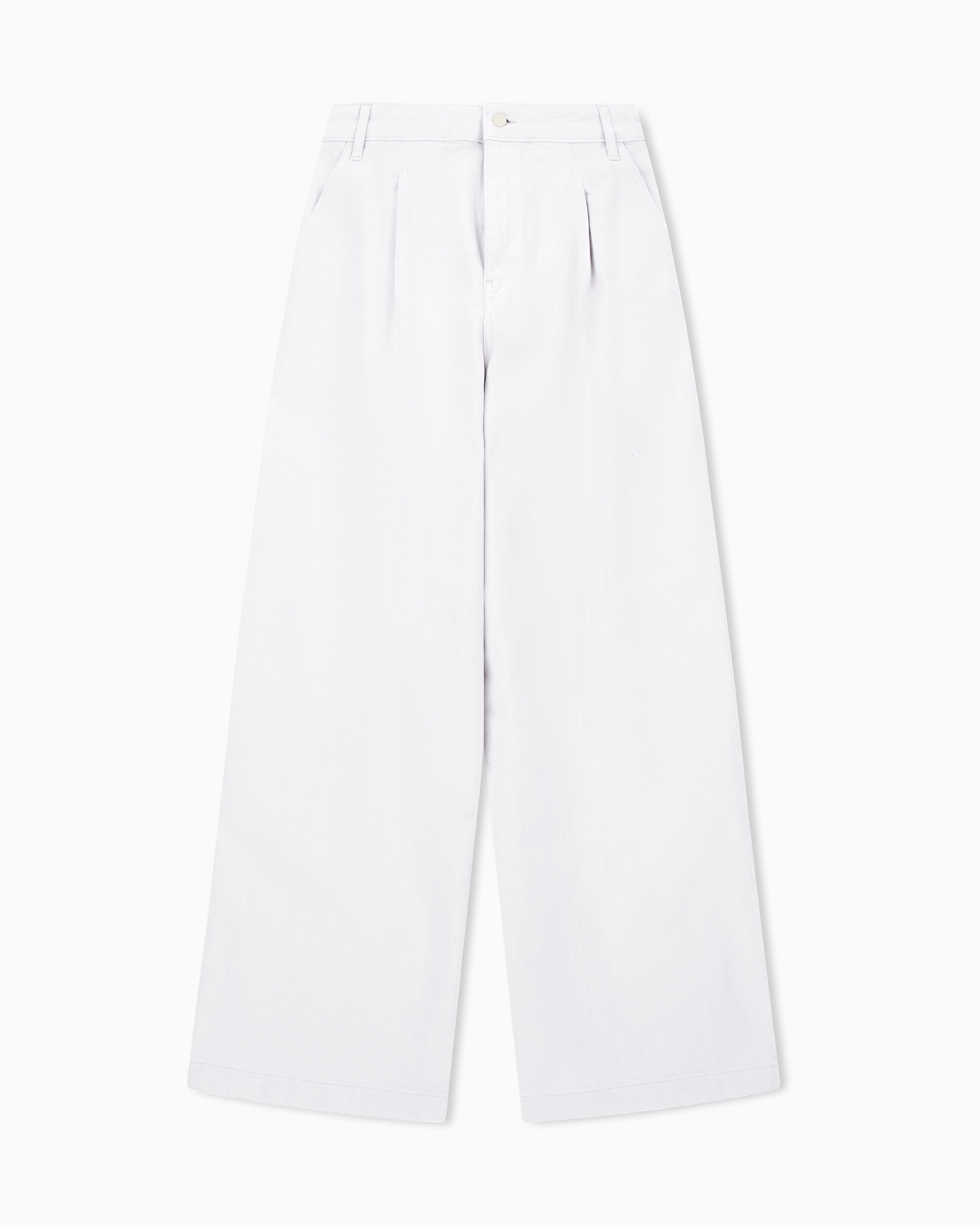 Armani Exchange - LIGHT BLUE DENIM TROUSER, Woman, Camel, Size: