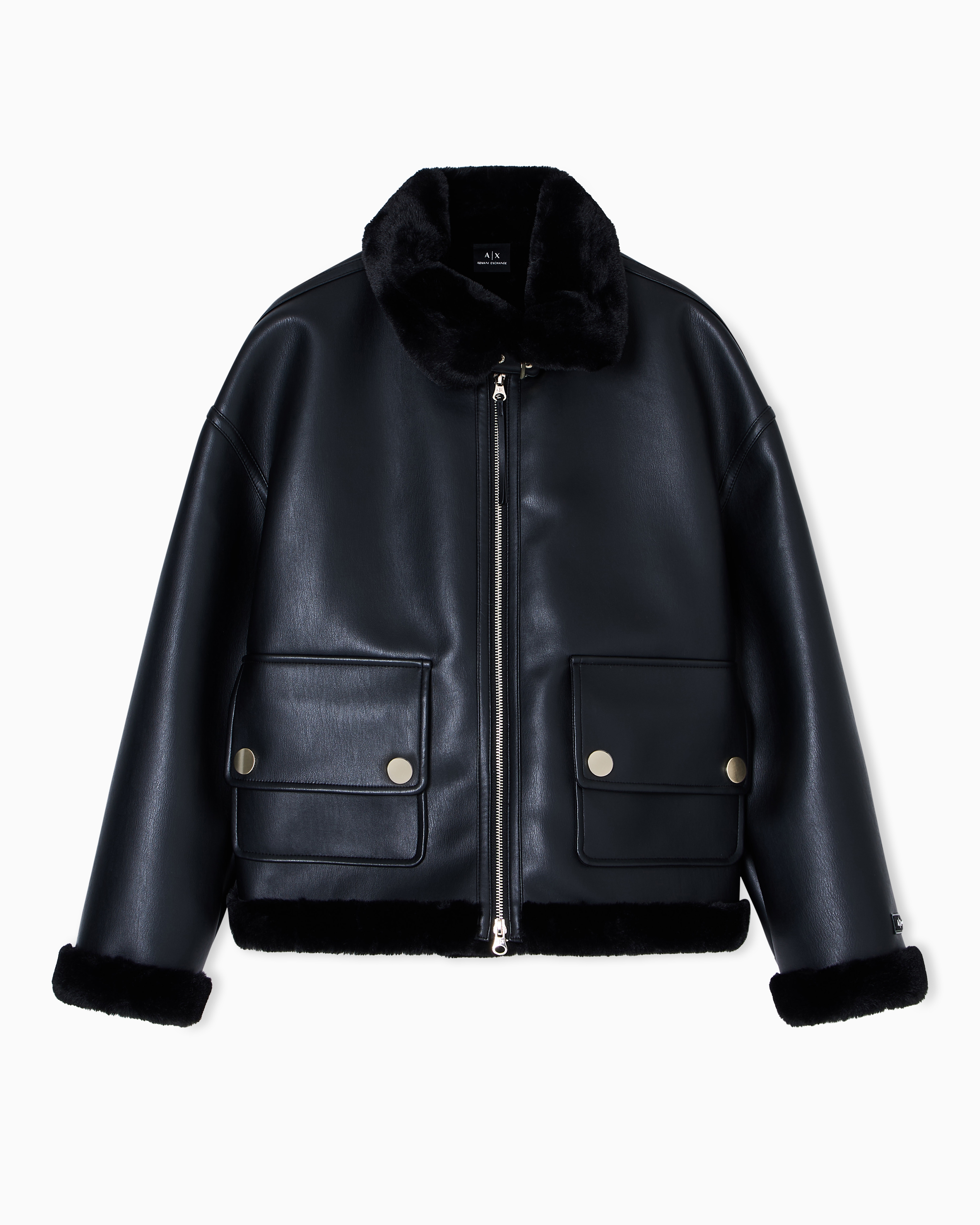 Short Faux Shearling Jacket | Armani Exchange