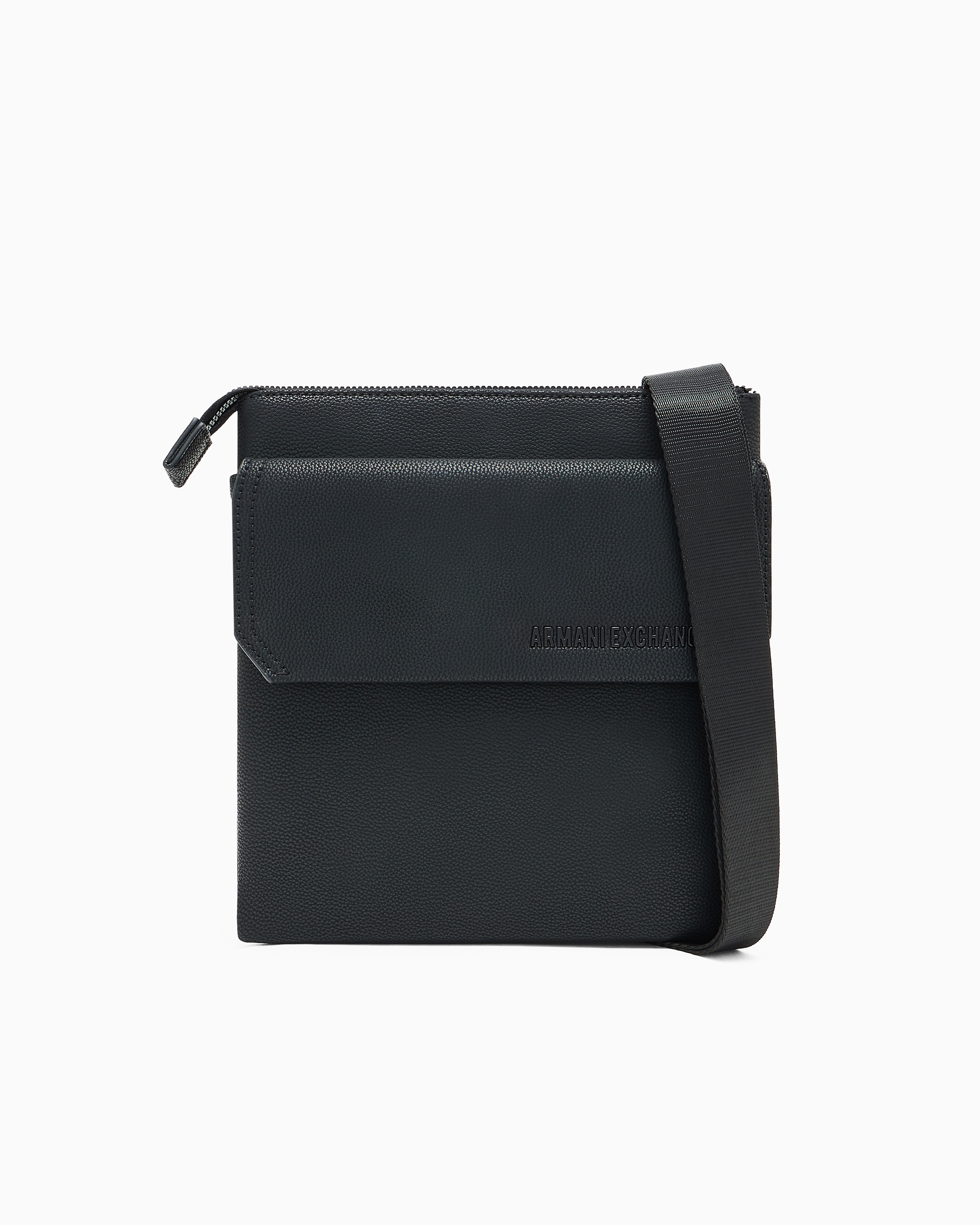 Armani Exchange - Shoulder bag with flap, Man, Black, Size: TU