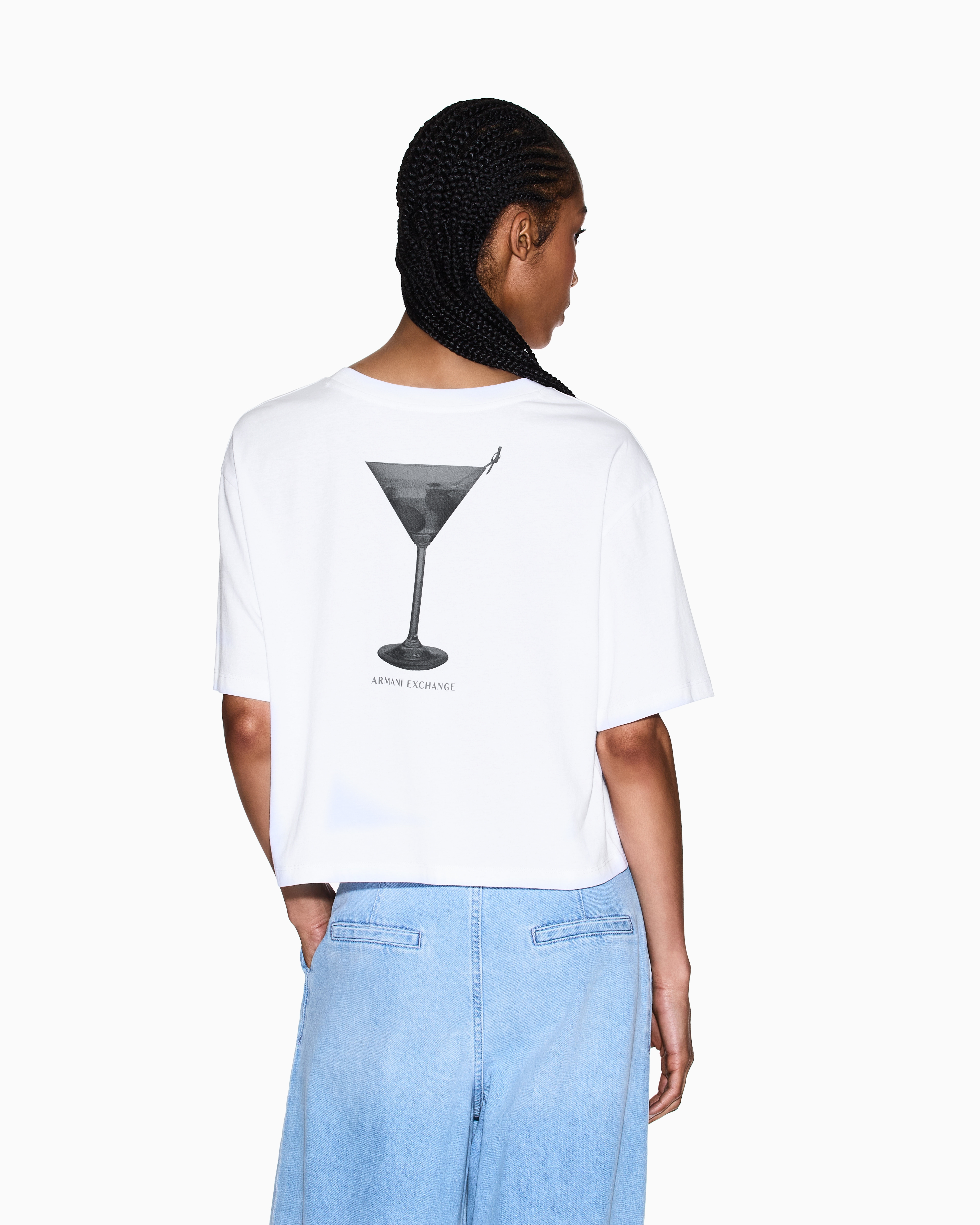 Cropped cocktail T-shirt