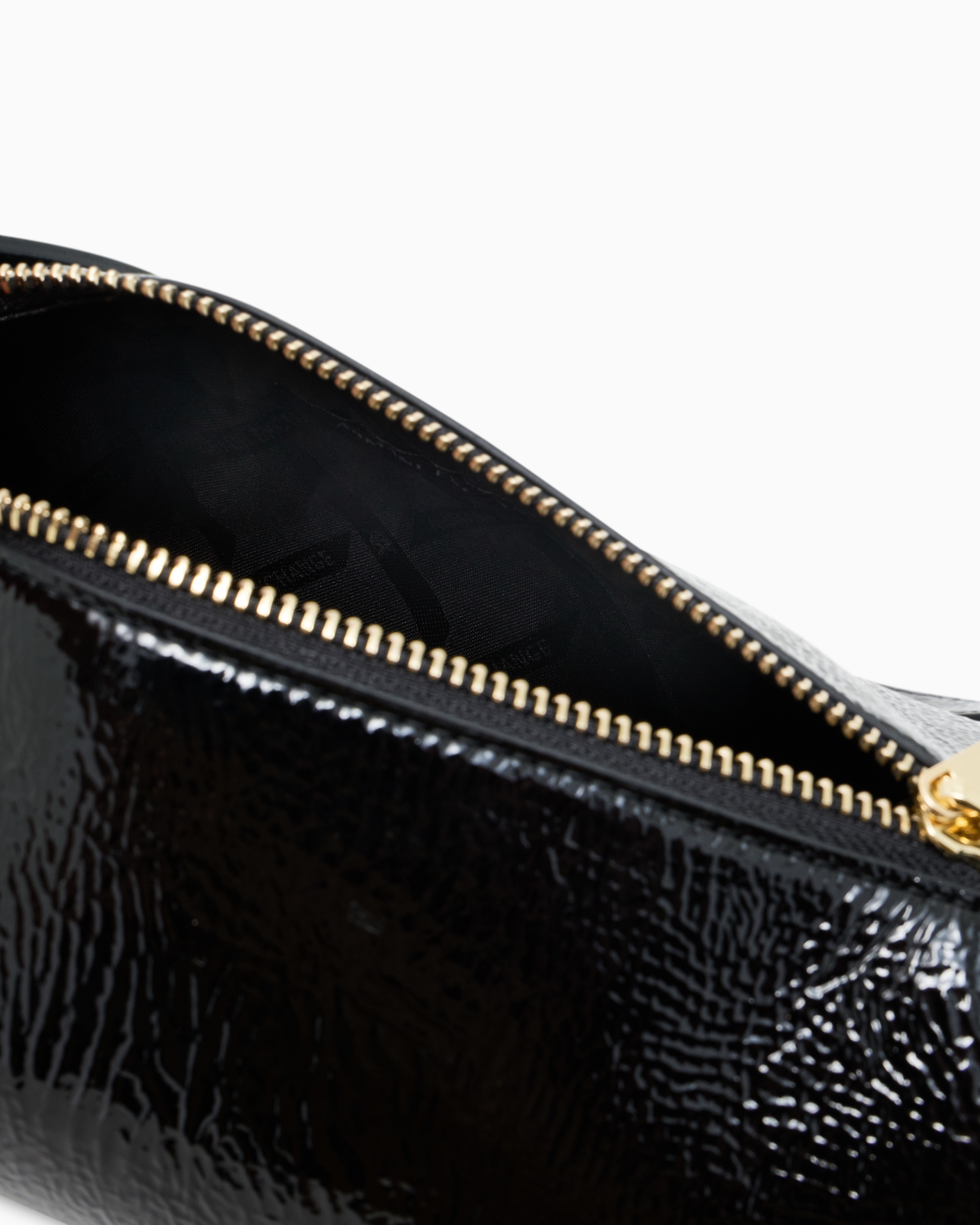Armani Exchange - Patent leather mini bag, Woman, Black, Size: TU