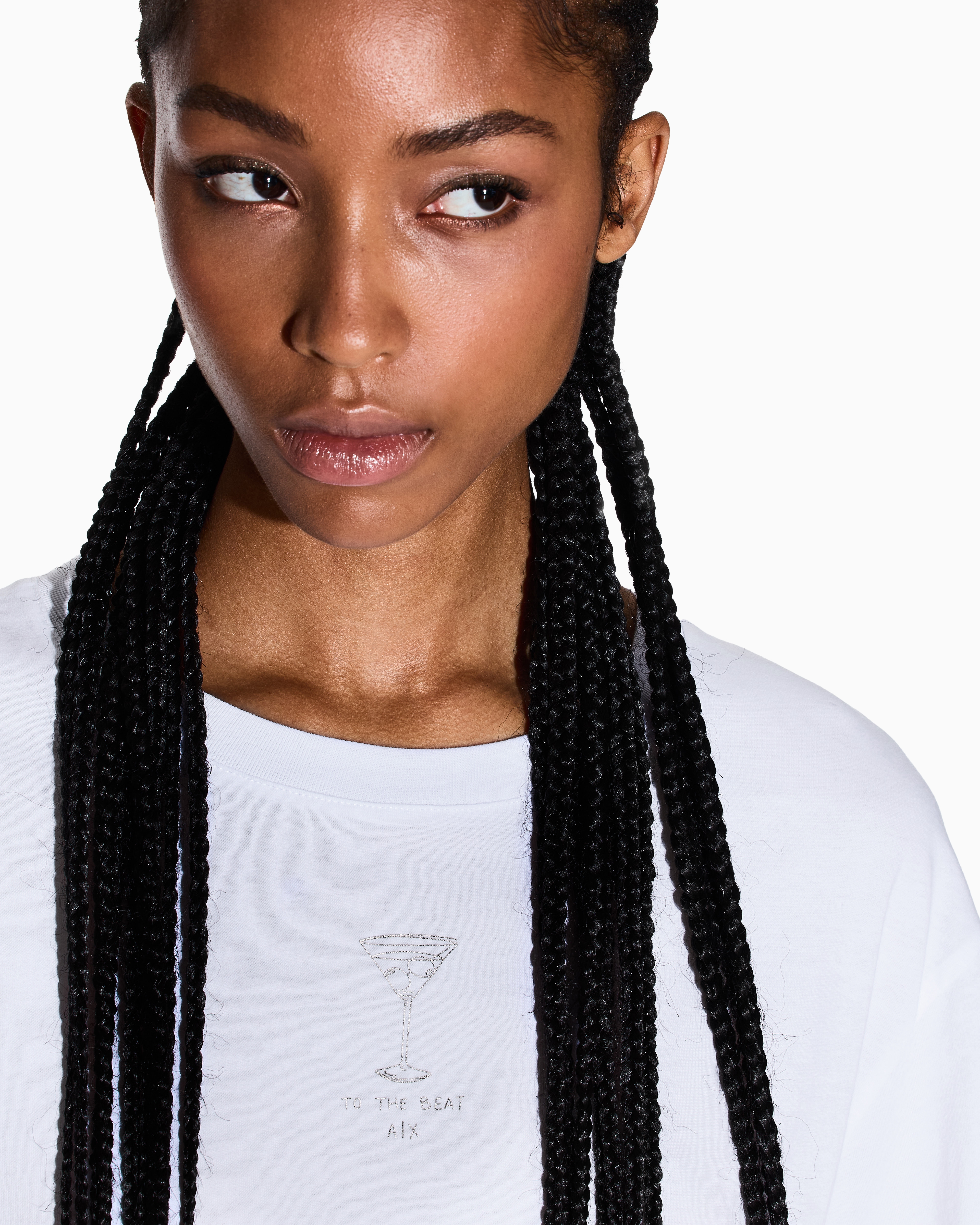 Cropped cocktail T-shirt