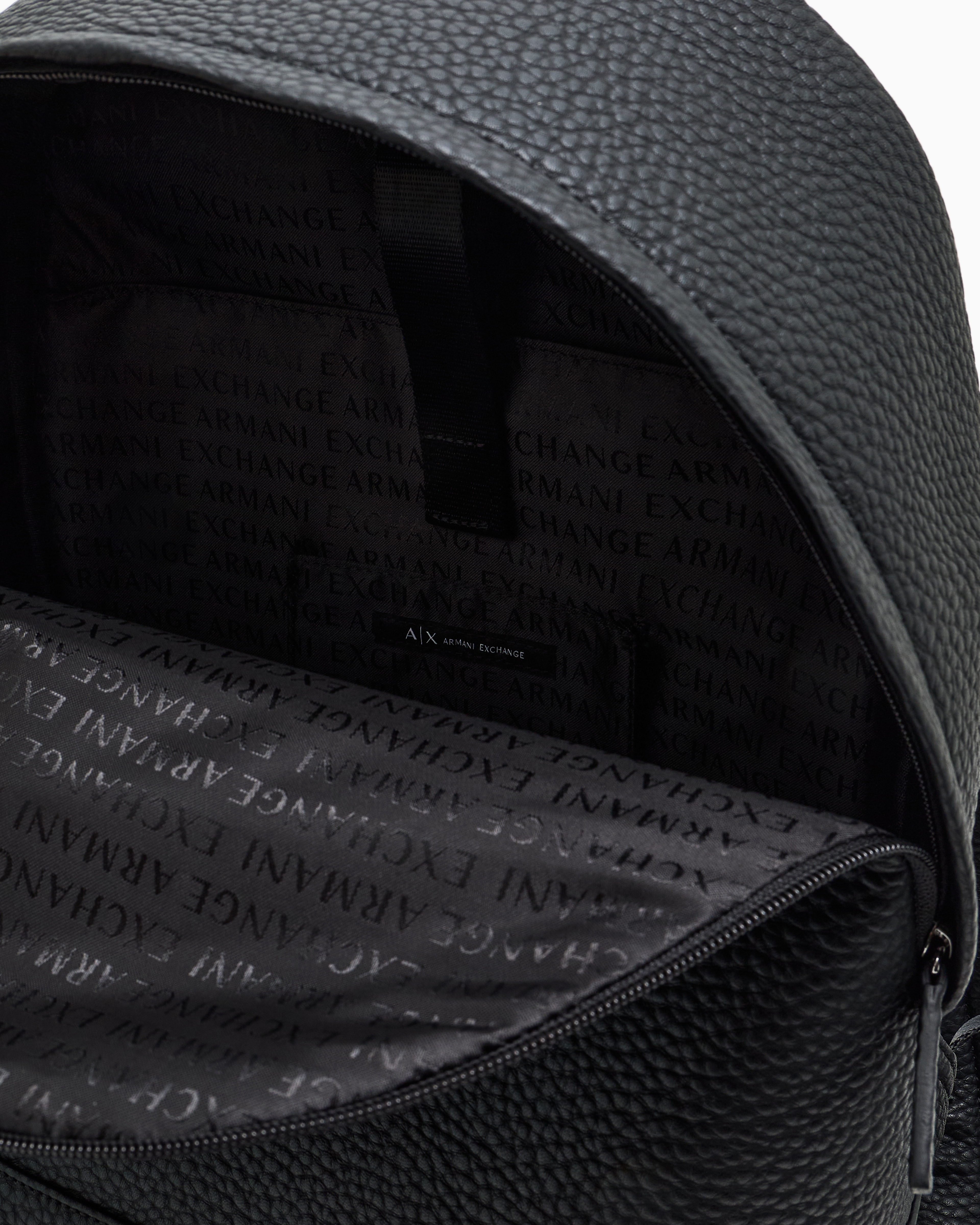 Armani Exchange - Coated fabric backpack, Man, Black, Size: TU