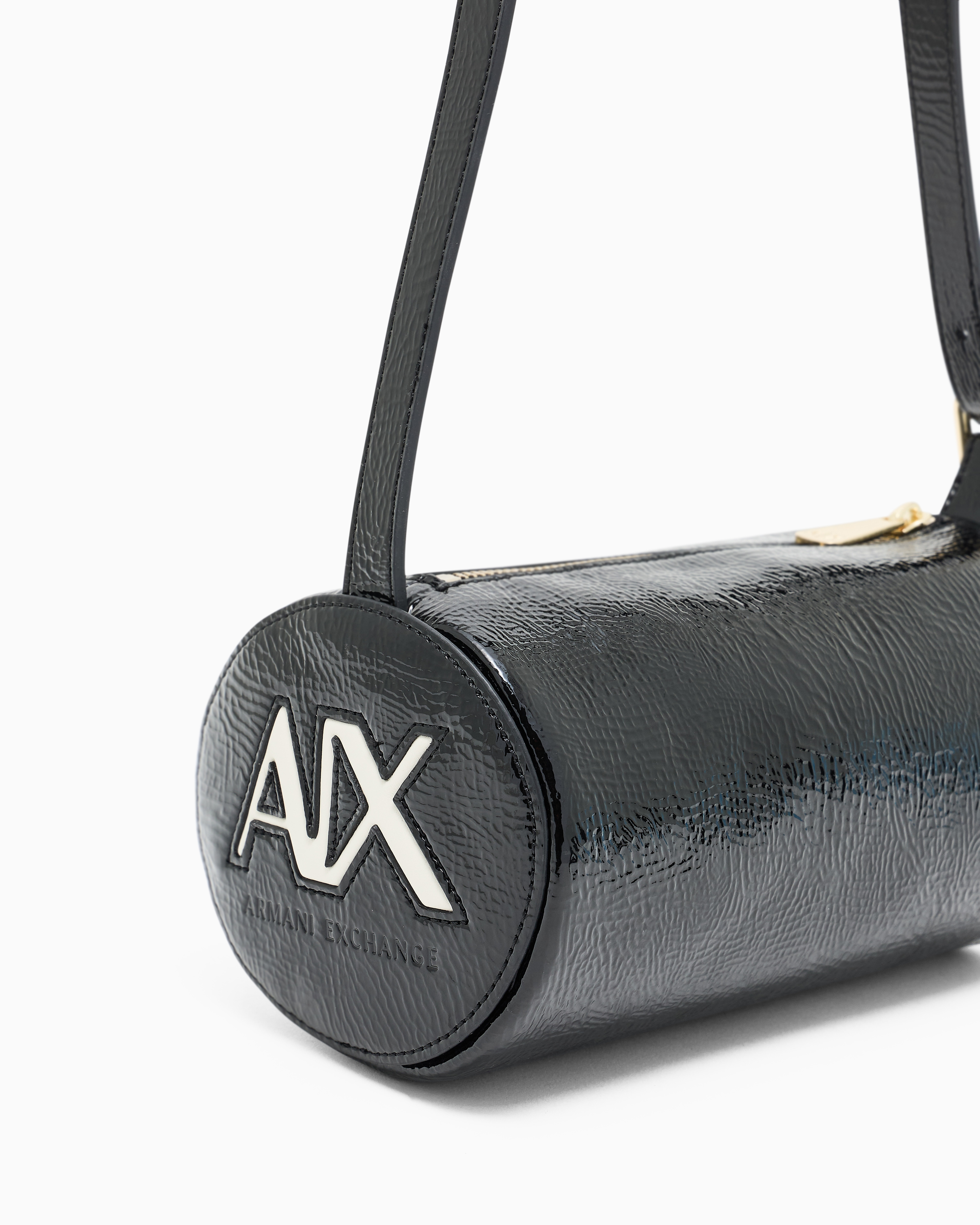 Armani Exchange - Patent leather mini bag, Woman, Black, Size: TU