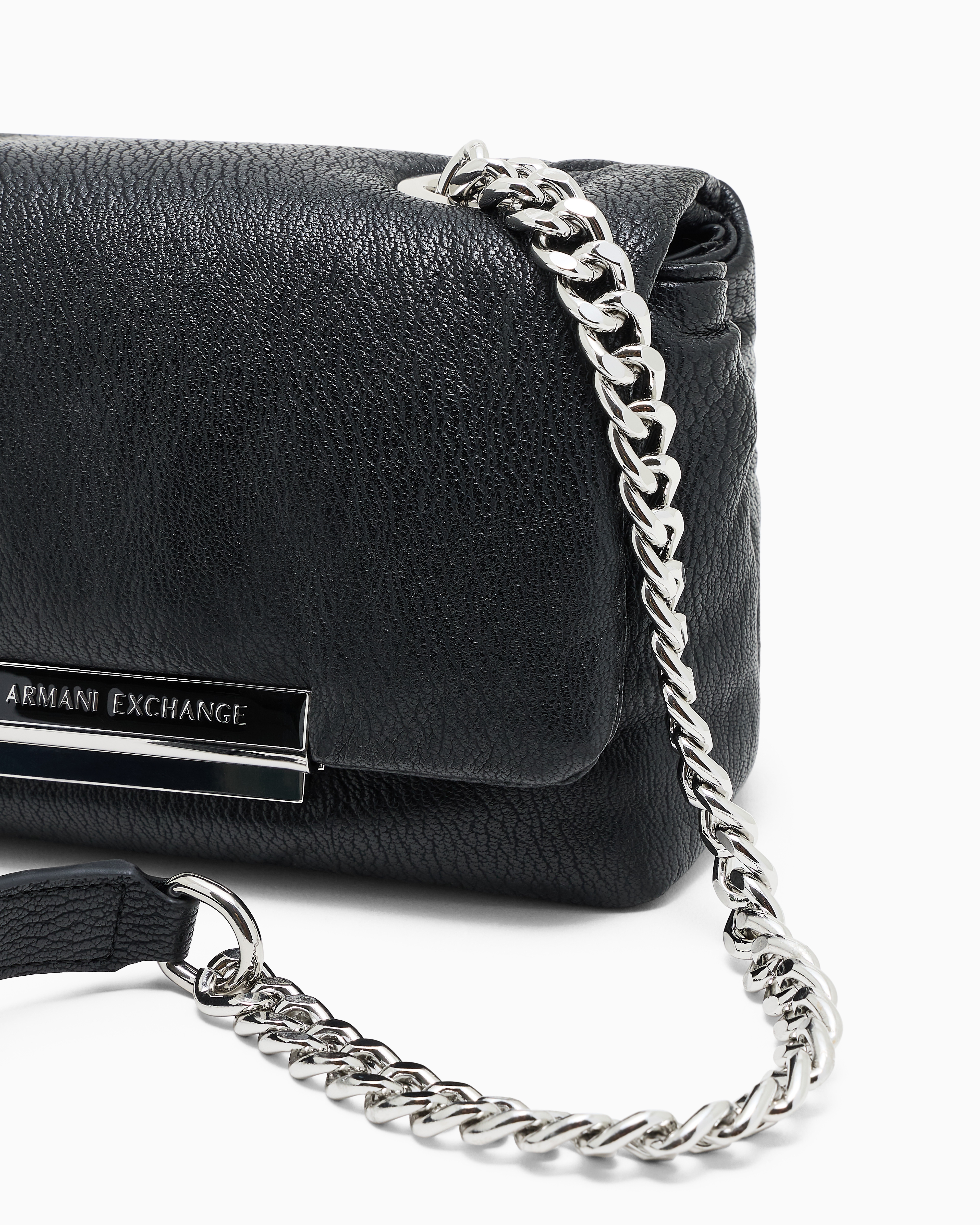 Armani Exchange - Shoulder bag with metal details, Woman, Black, Size: TU