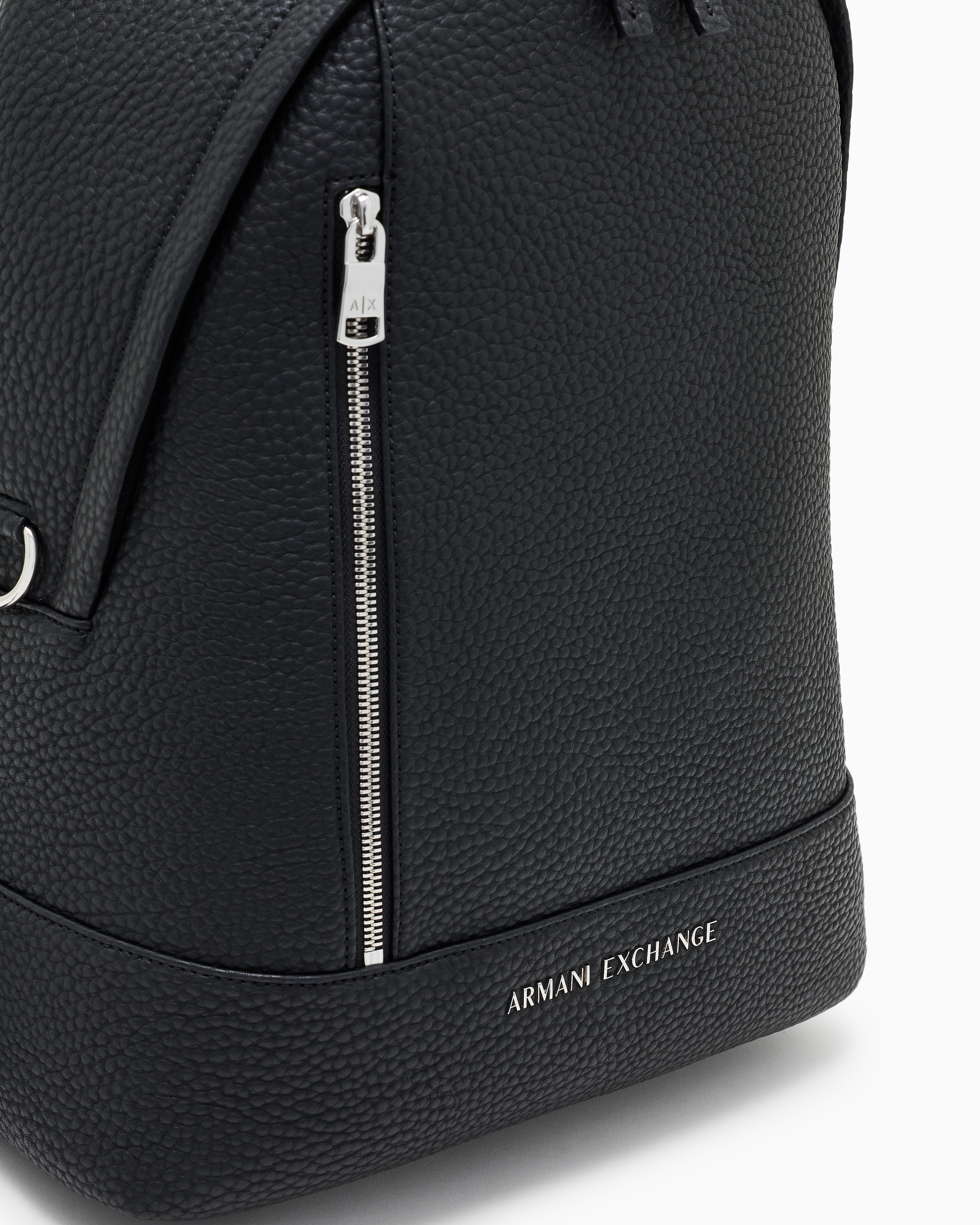 Armani Exchange - Coated fabric backpack, Man, Black, Size: TU