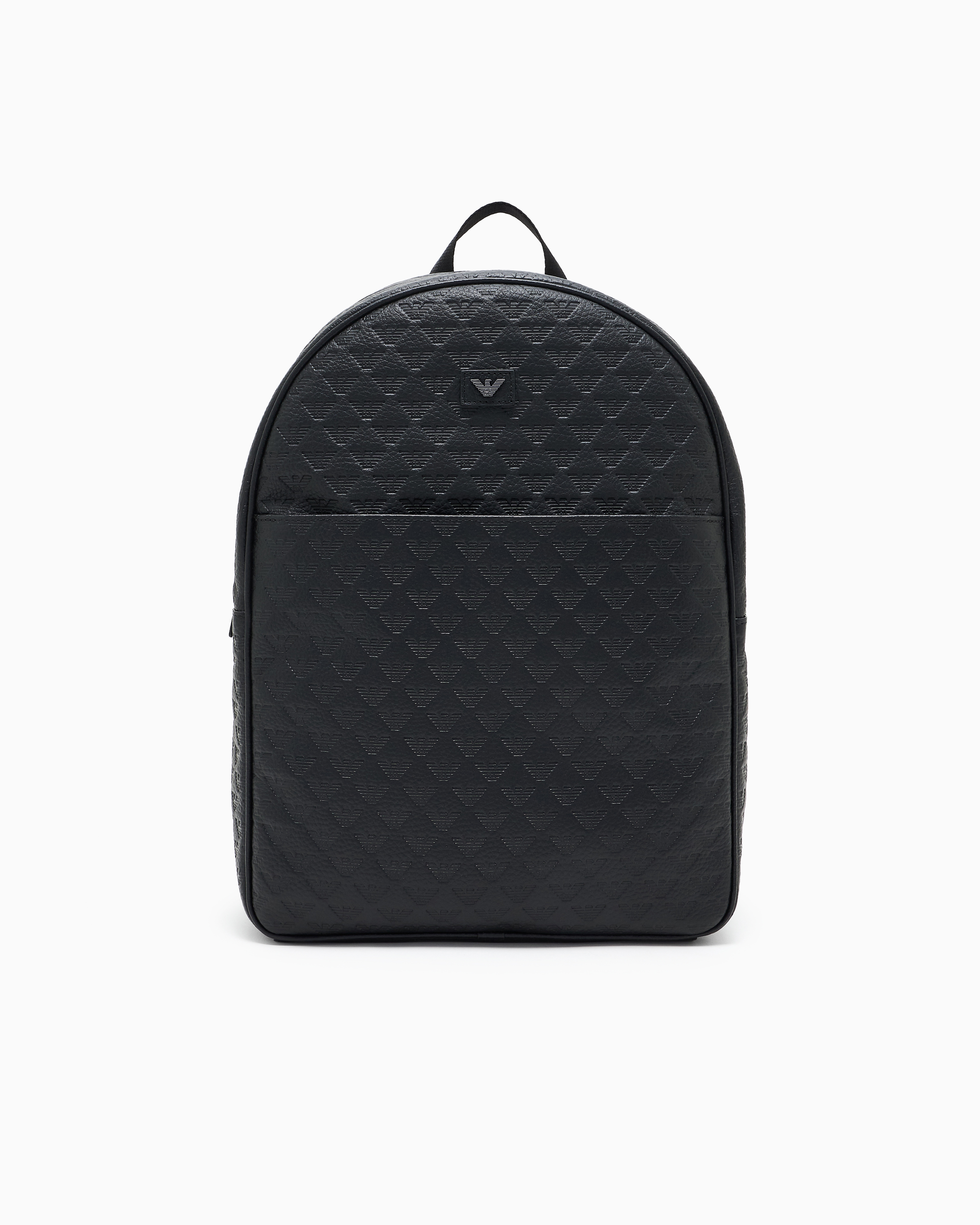 Emporio Armani Granata Zaino In Pelle Embossed Eagle All Over