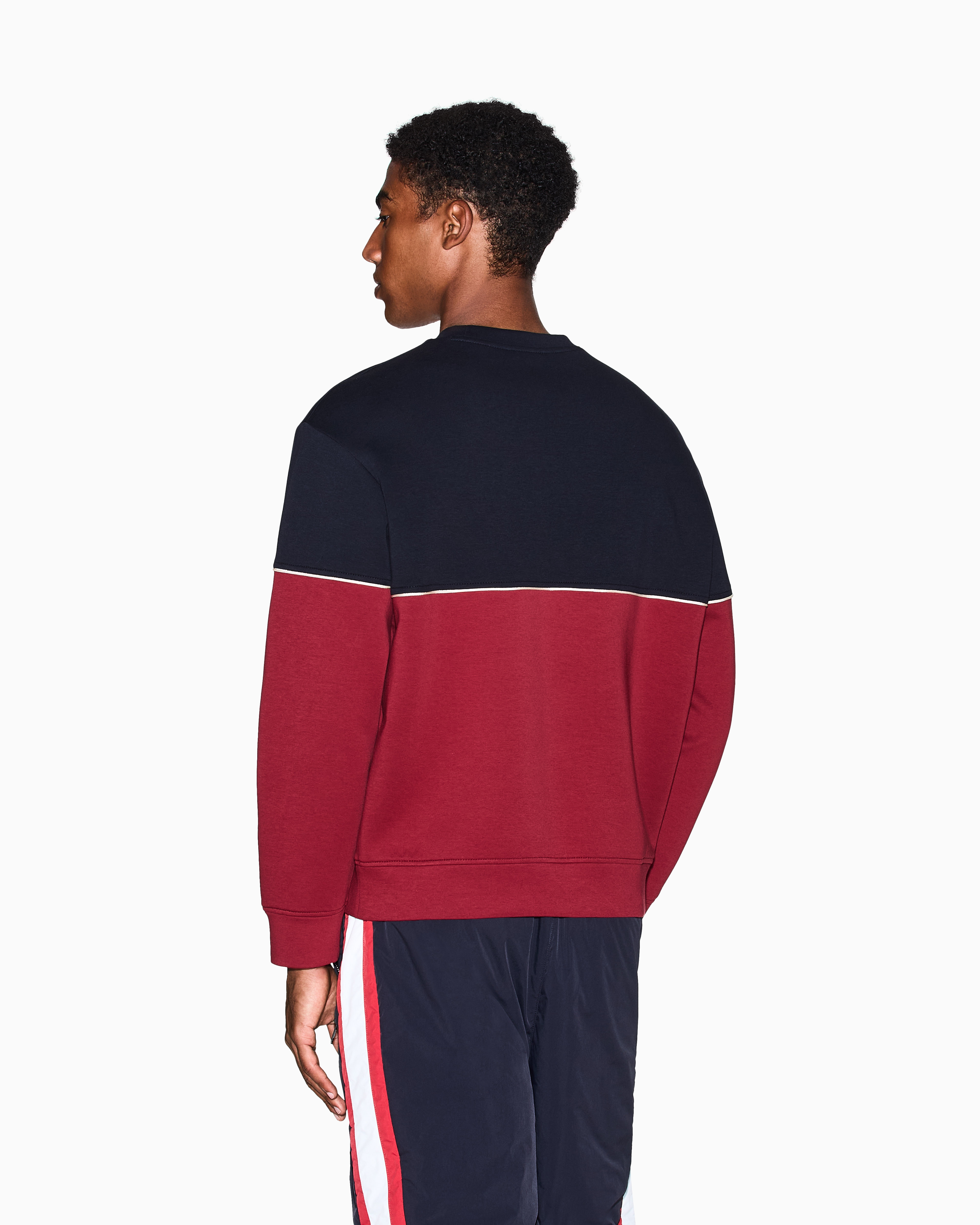 Two-tone sweatshirt stretch fabric