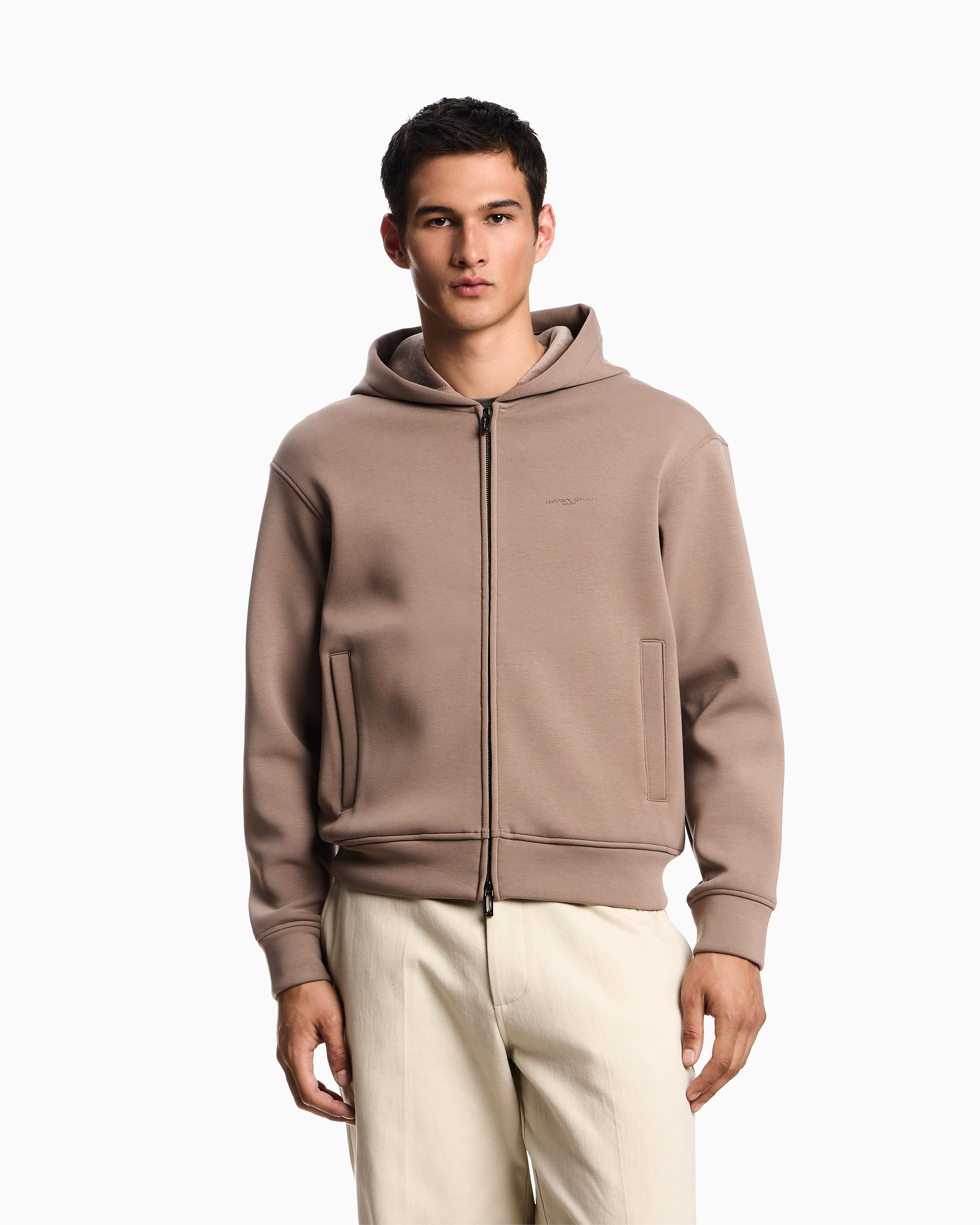 【美品】ARMANIフード付きスウェットジャケット6A 美品】ARMANIフード付きスウェットジャケット6A フード付き