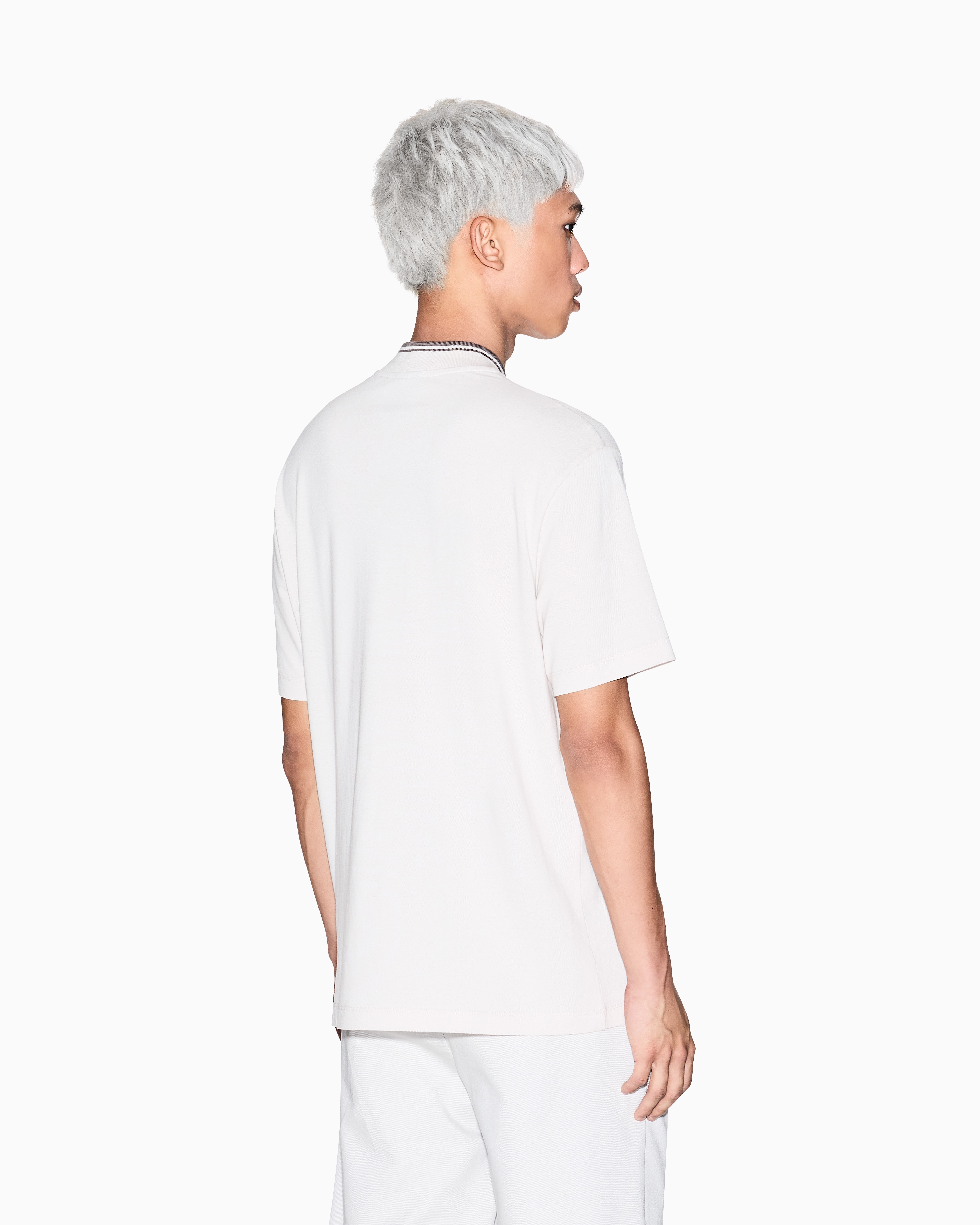 Armani Exchange - Pique polo shirt with zip, Man, White, Size: