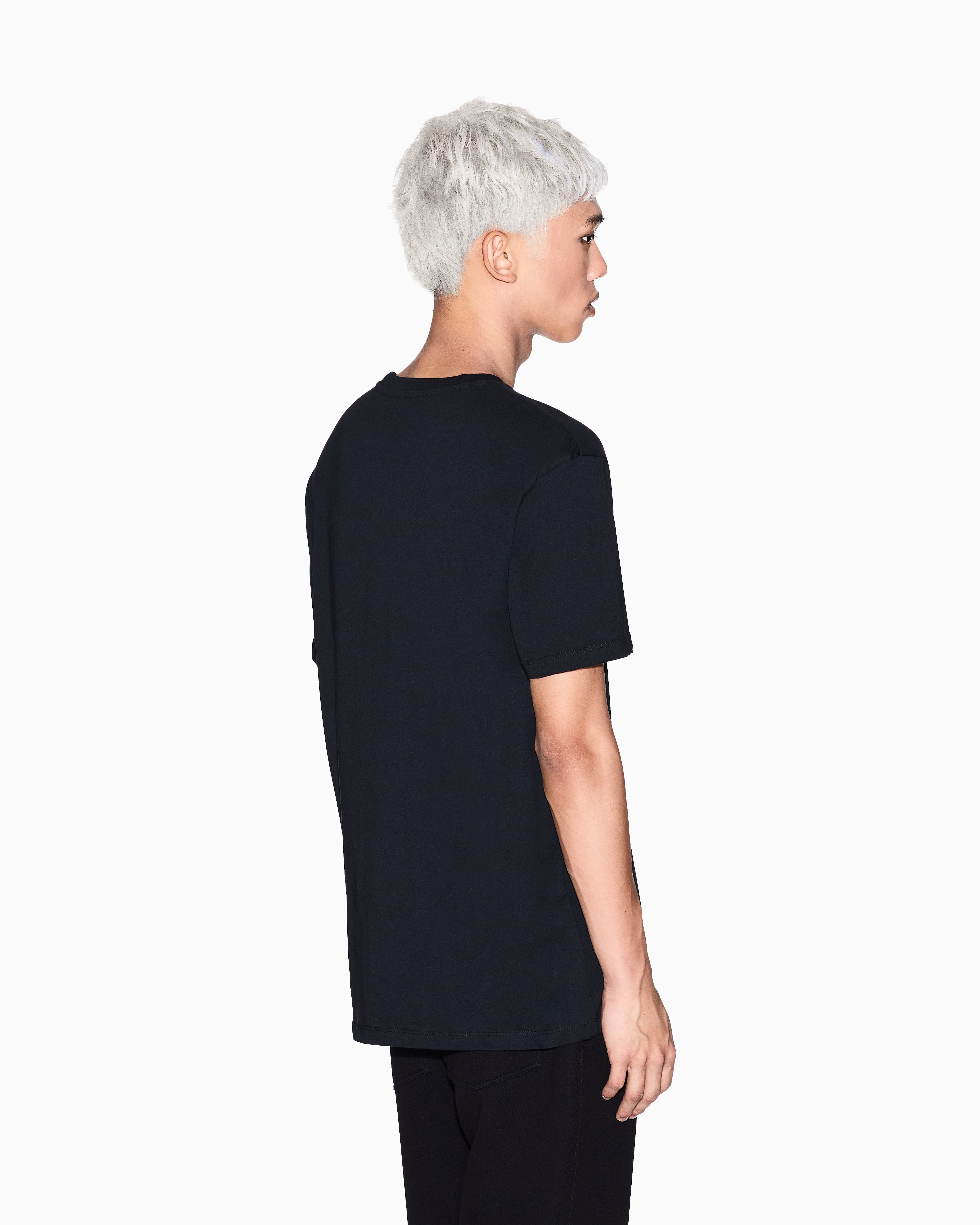 Armani Exchange - Regular fit T-shirt with logo, Man, Black, Size: