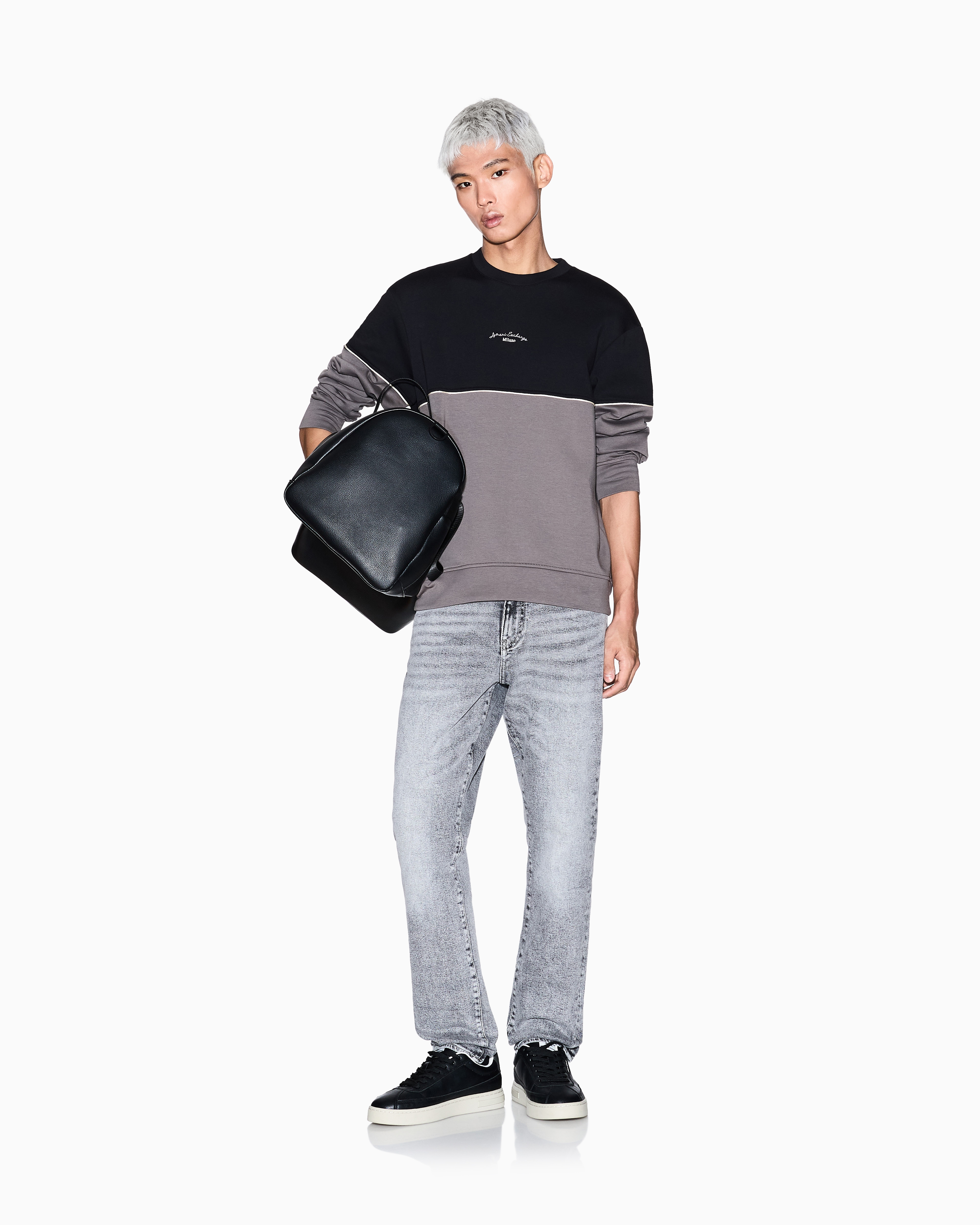 Two-tone sweatshirt stretch fabric