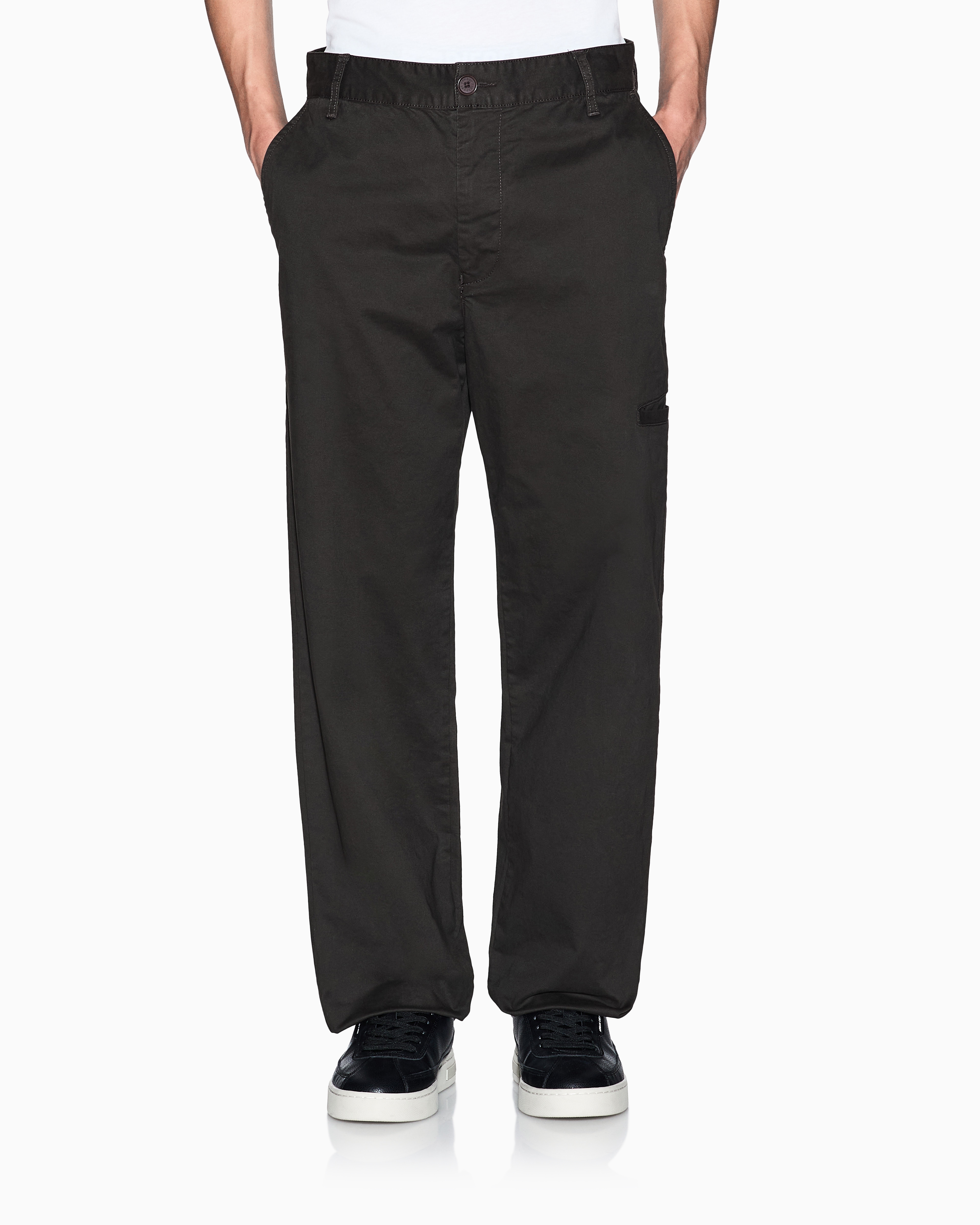 Armani Exchange - Casual Trousers, Man, Brown, Size: 33