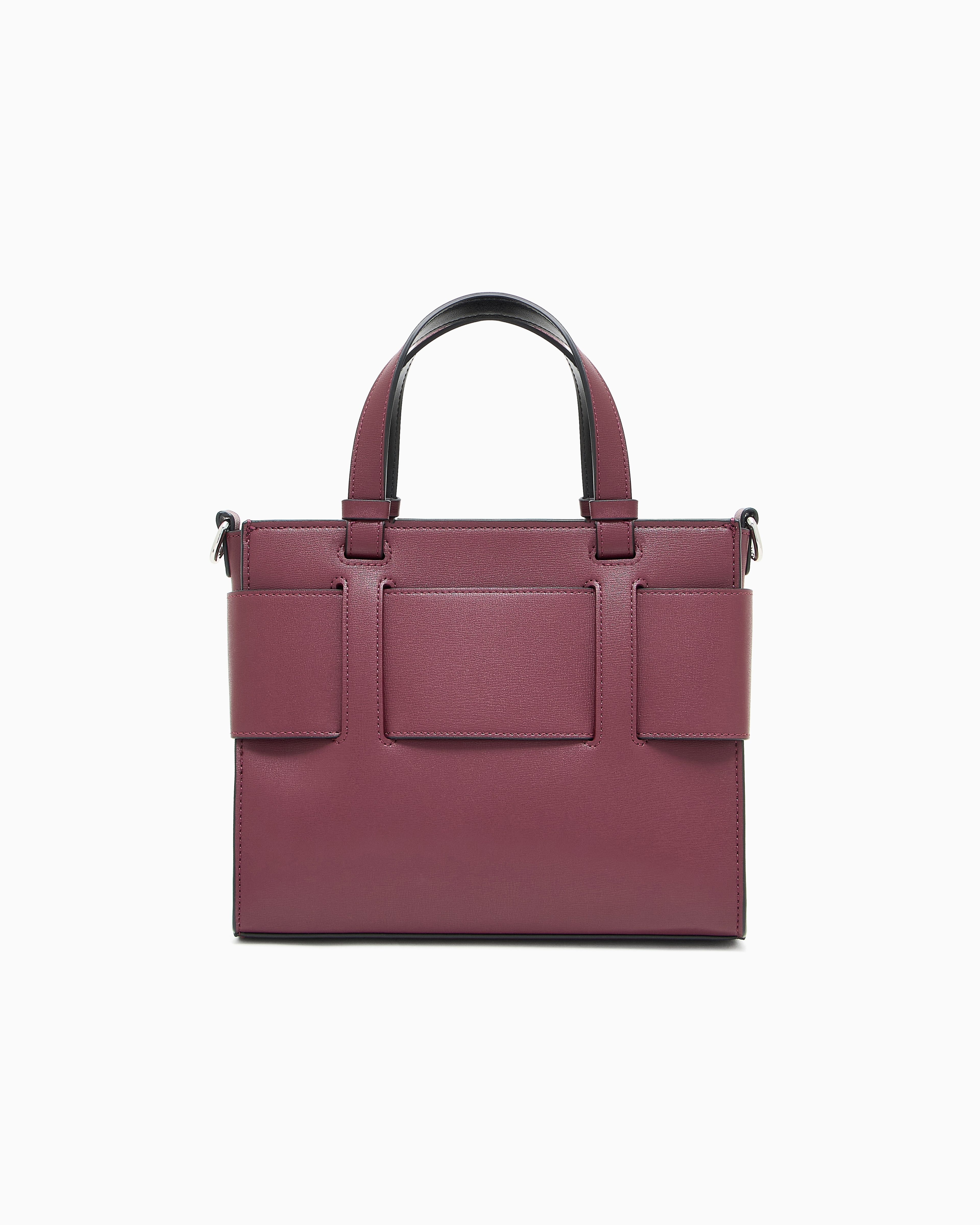 Armani Exchange - Medium tote bag with double handles and shoulder strap, Woman, Burgundy, Size: TU