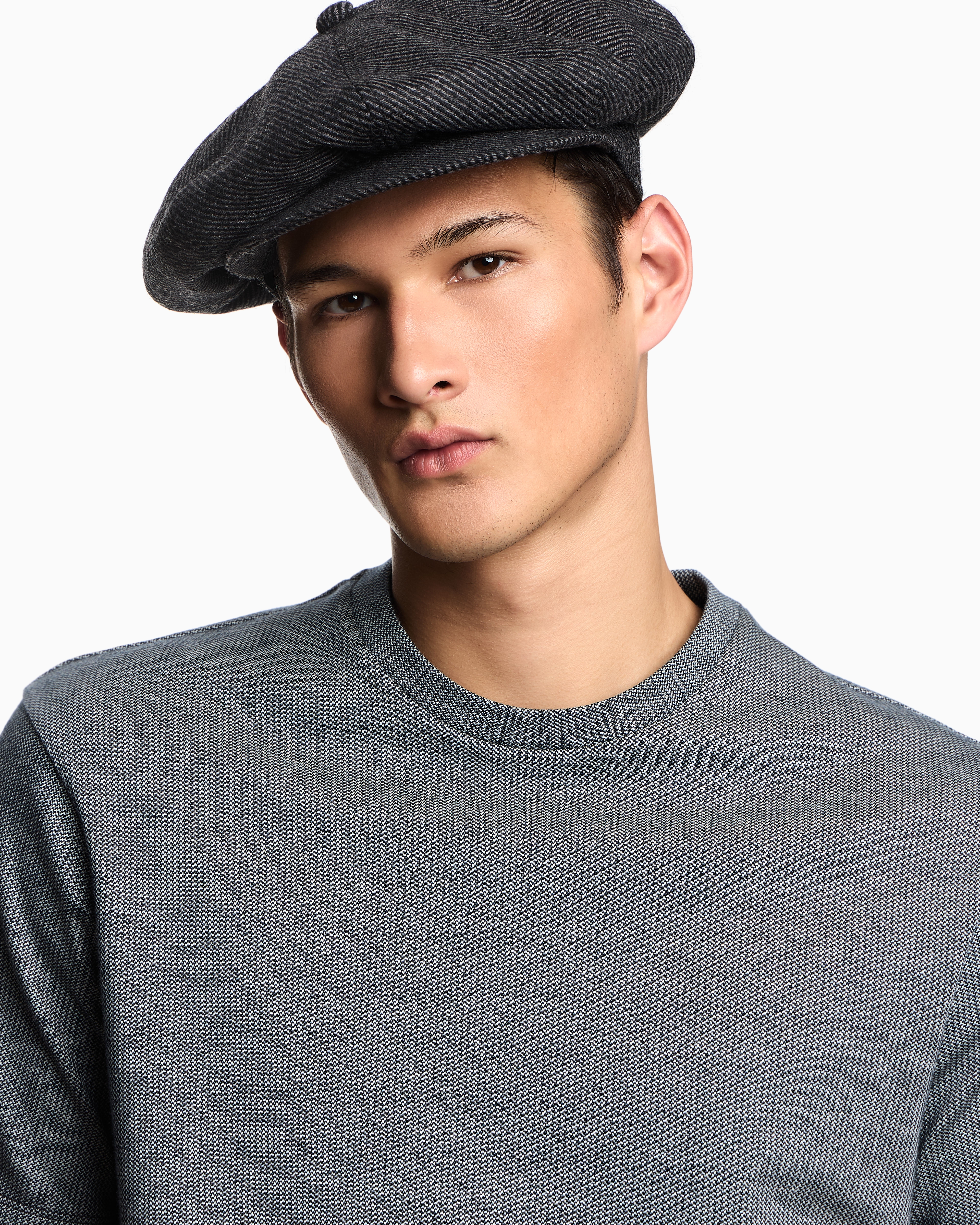 Emporio Armani - ASV two-tone jersey knit T-shirt, Man, Beige, Size: