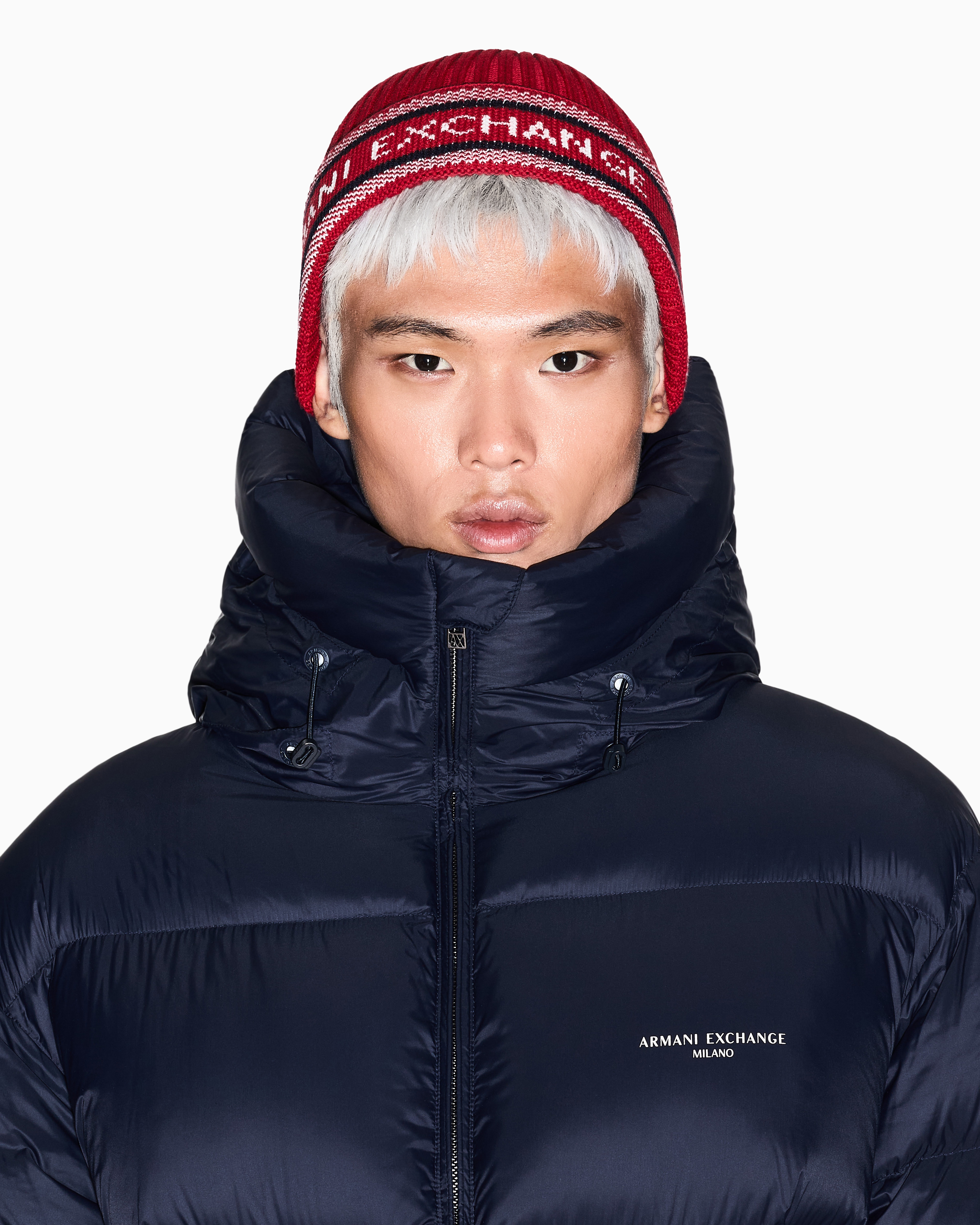 Armani Exchange - Cap with contrasting bands, Man, Red, Size: TU