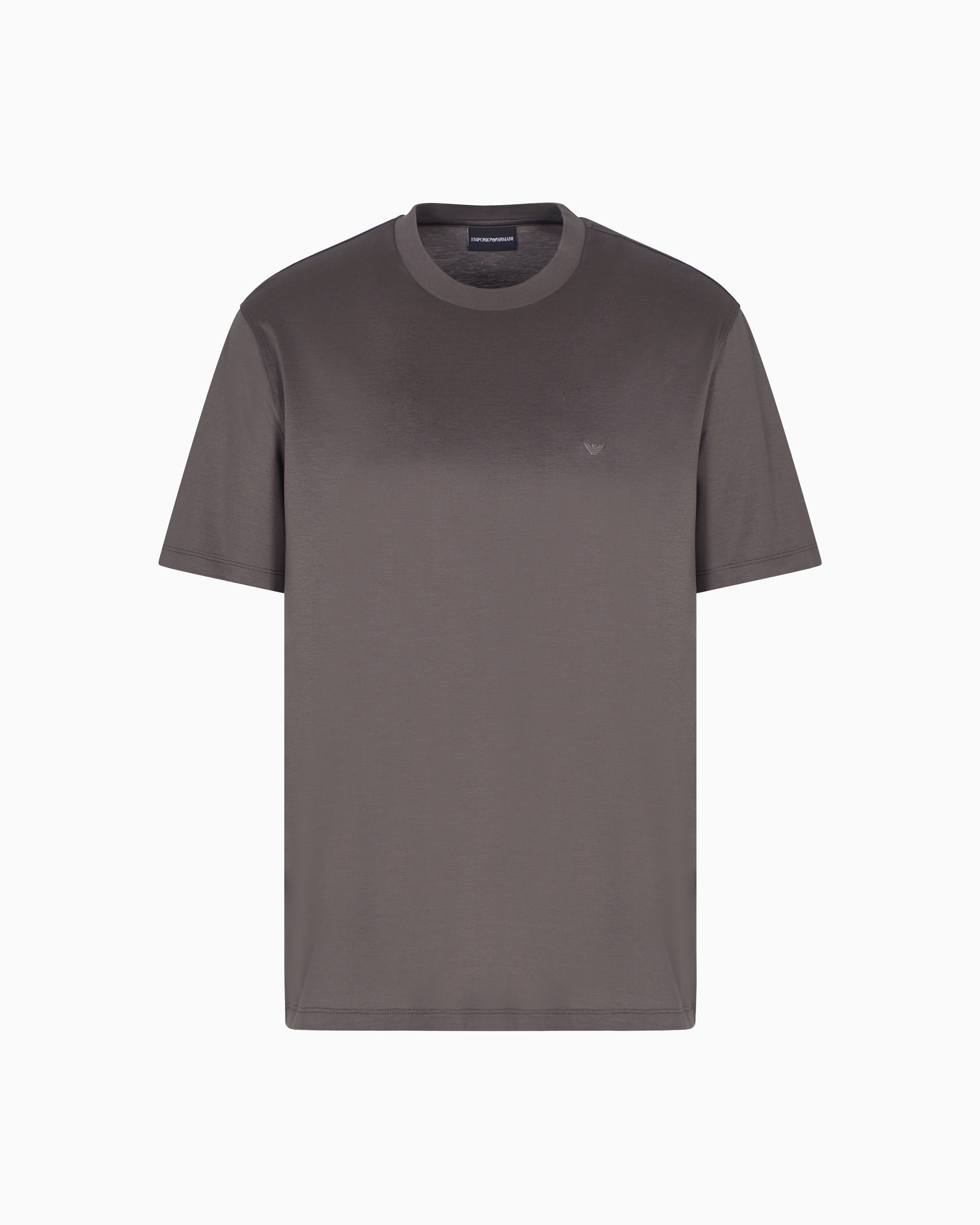 Emporio Armani Grey Travel Essentials Lyocell-Blend Jersey T-Shirt