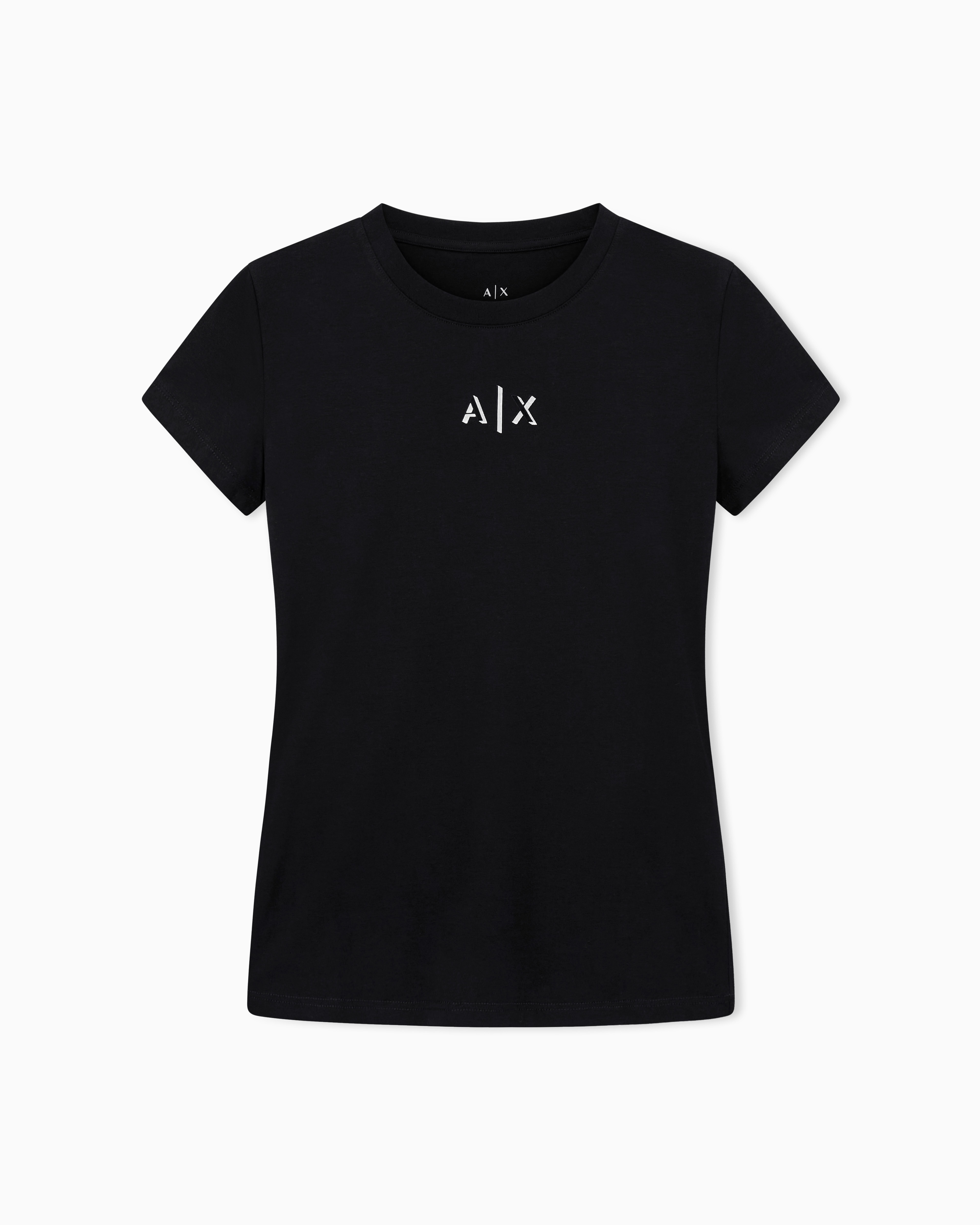 Slim T-shirt with stencil-effect logo