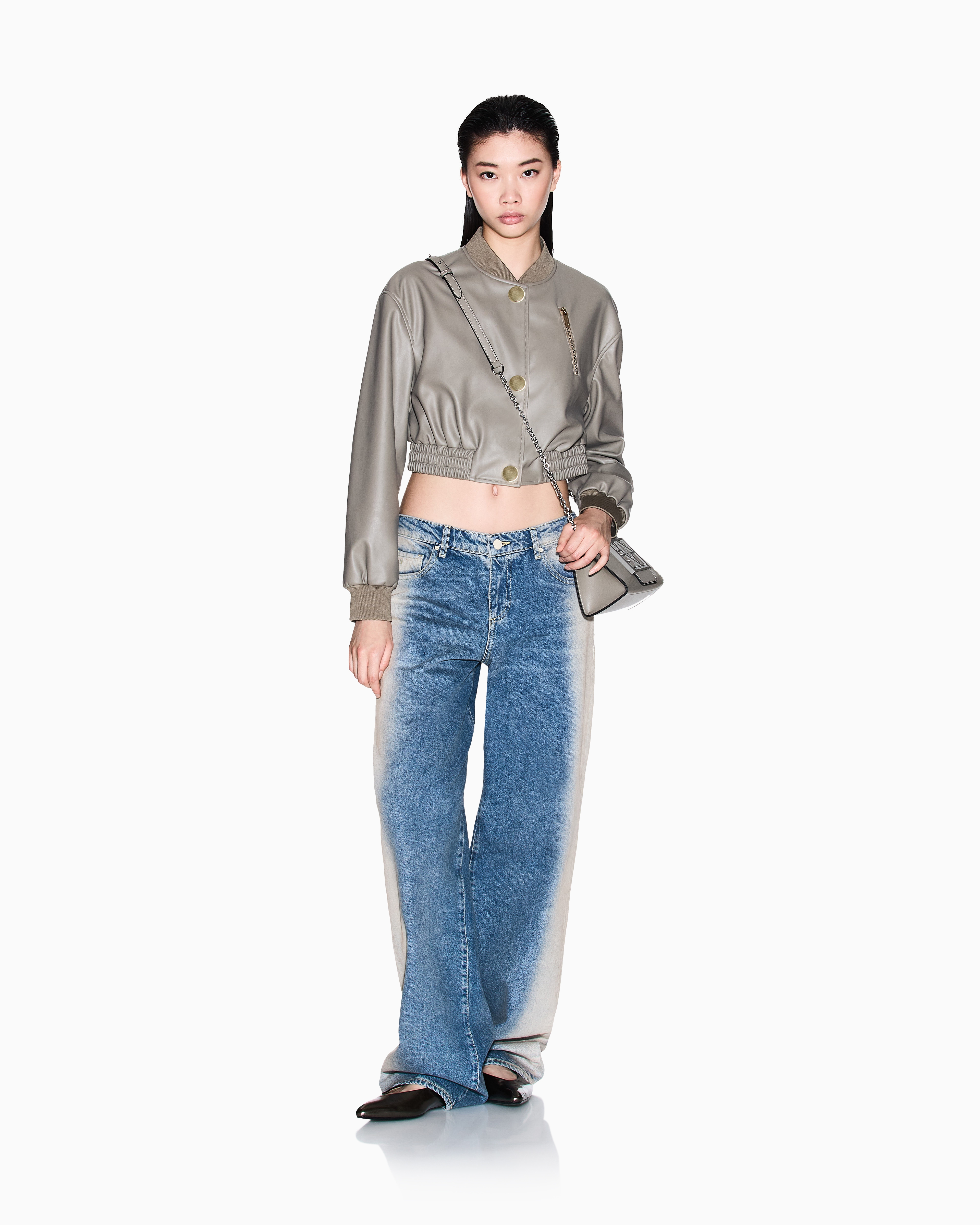 Short faux leather jacket | Armani Exchange