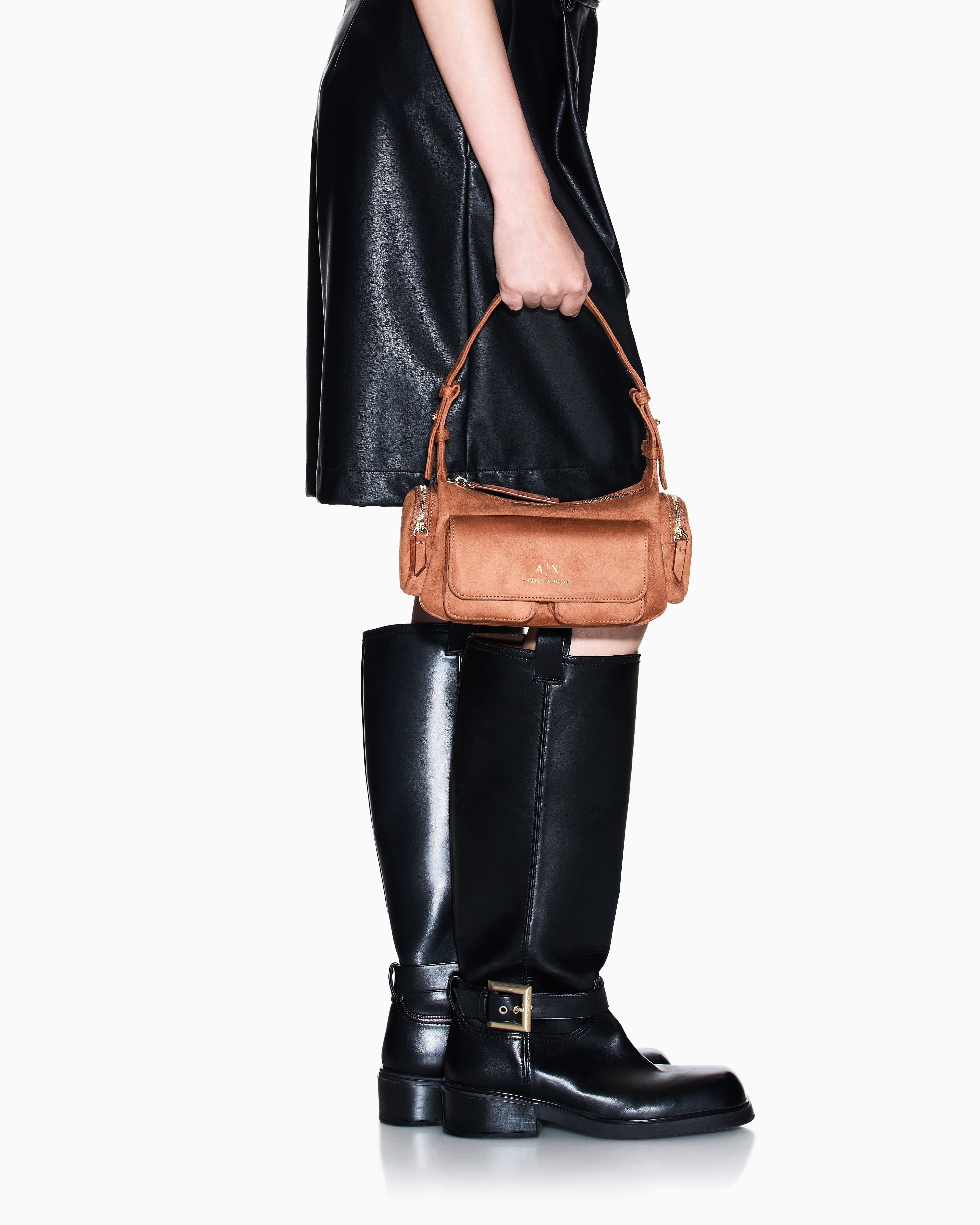 Large shoulder bag with side pockets