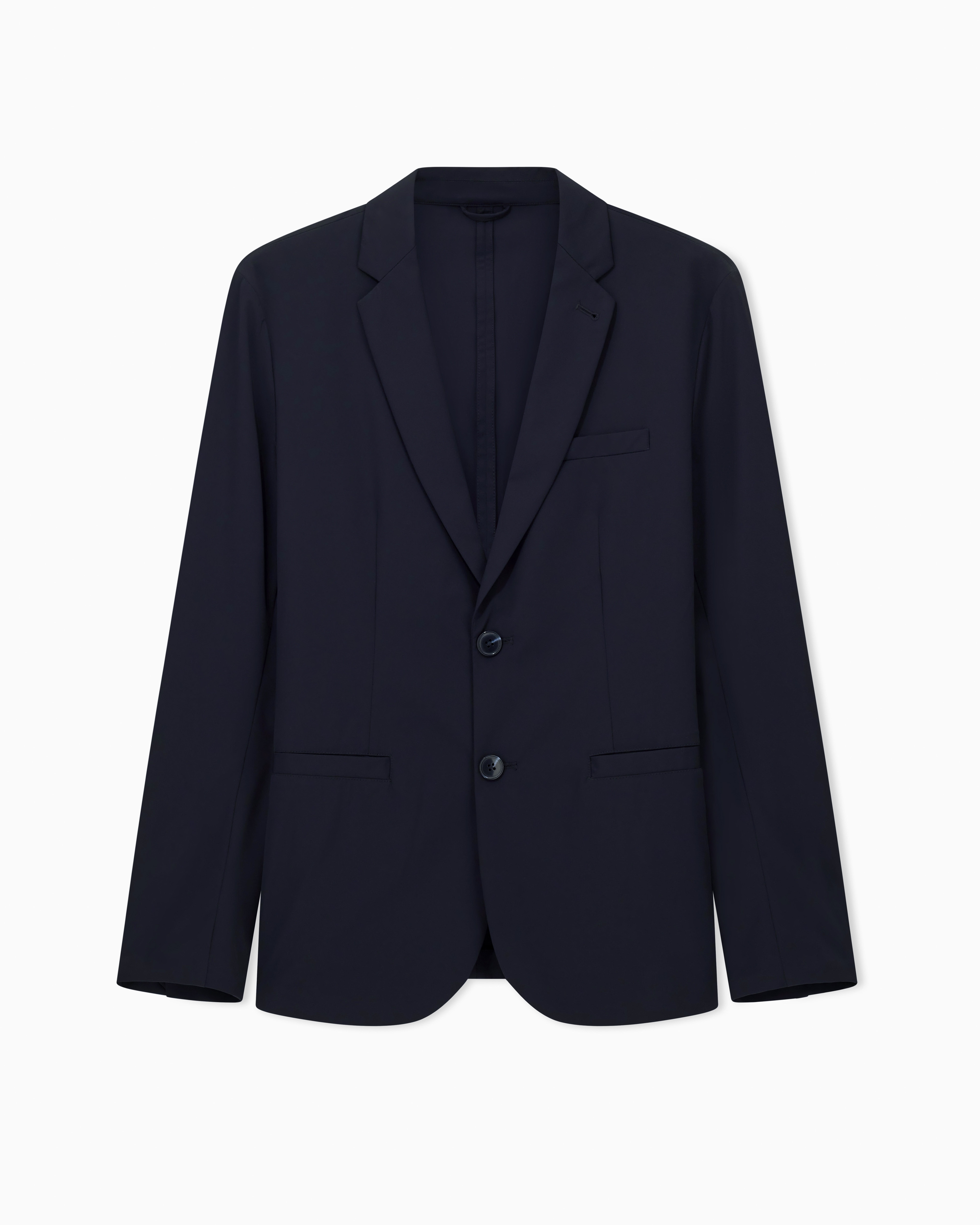 Armani Exchange - Single-breasted jacket ultra-stretch twill, Man, Blue, Size: