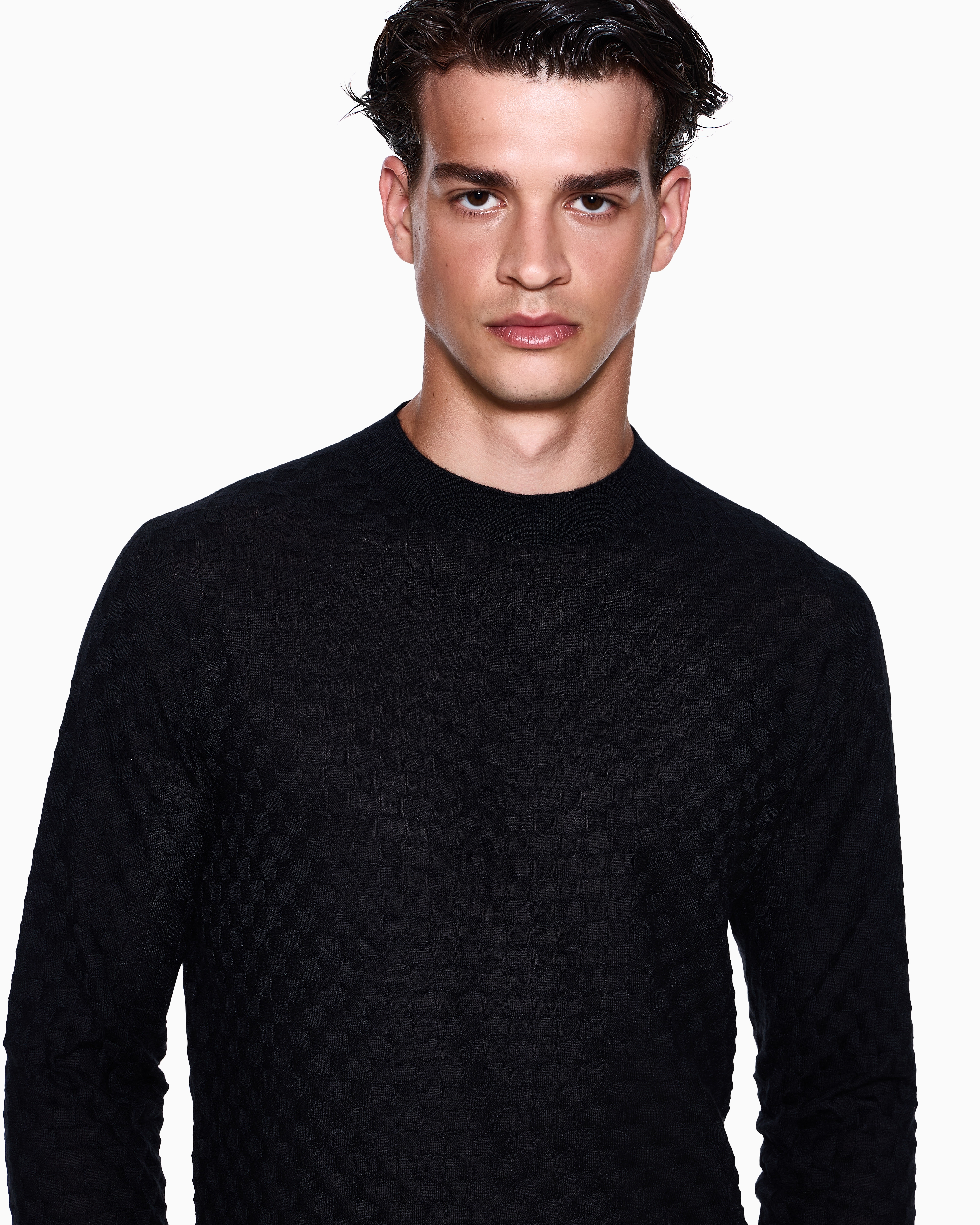 GIORGIO ARMANI シルク/カシミヤ/レーヨン ニットセーター GIORGIO ARMANI シルク/カシミヤ/レーヨン ニットセーター