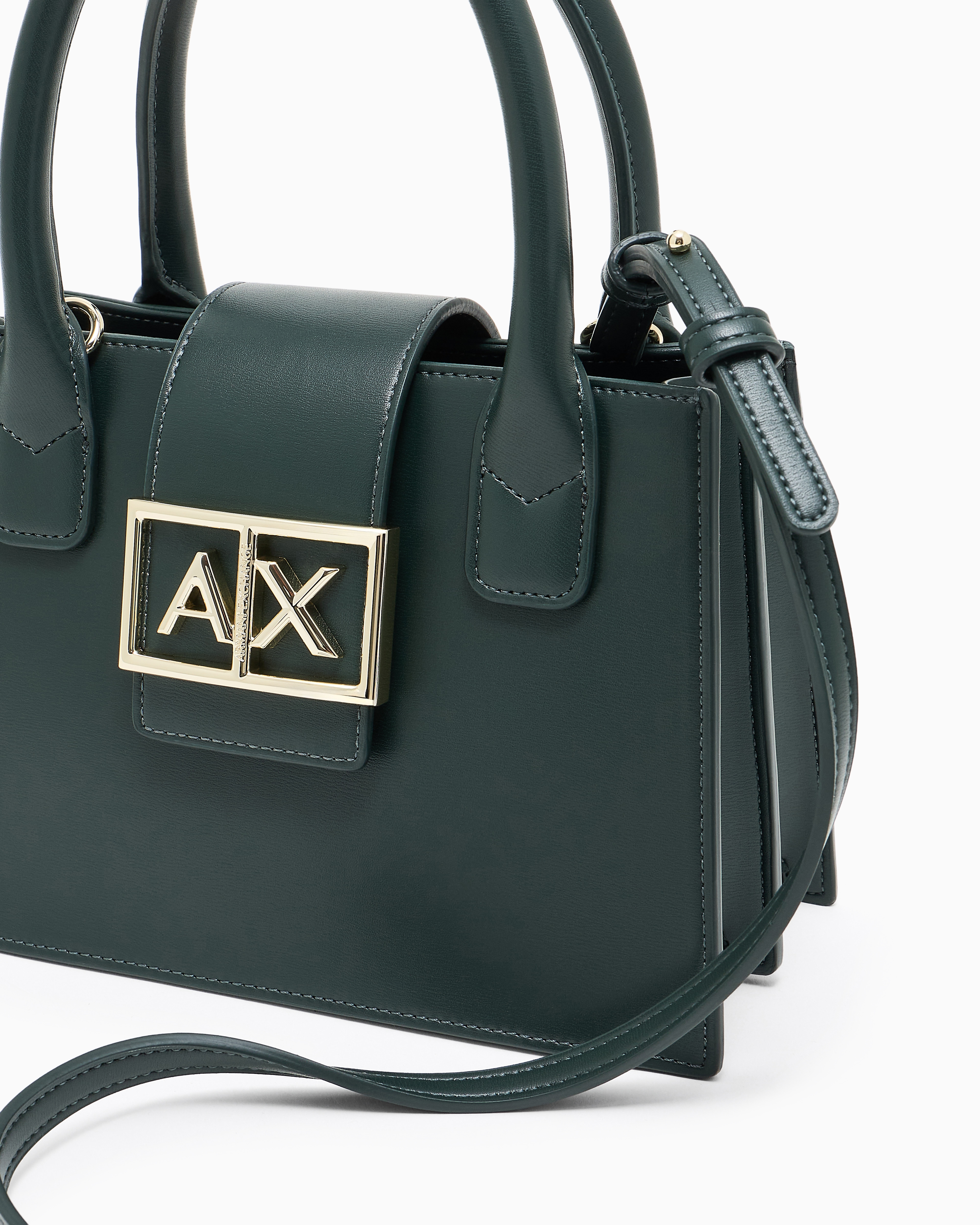 Armani Exchange - ASV Small Trapeze Handbag, Woman, Green, Size: TU