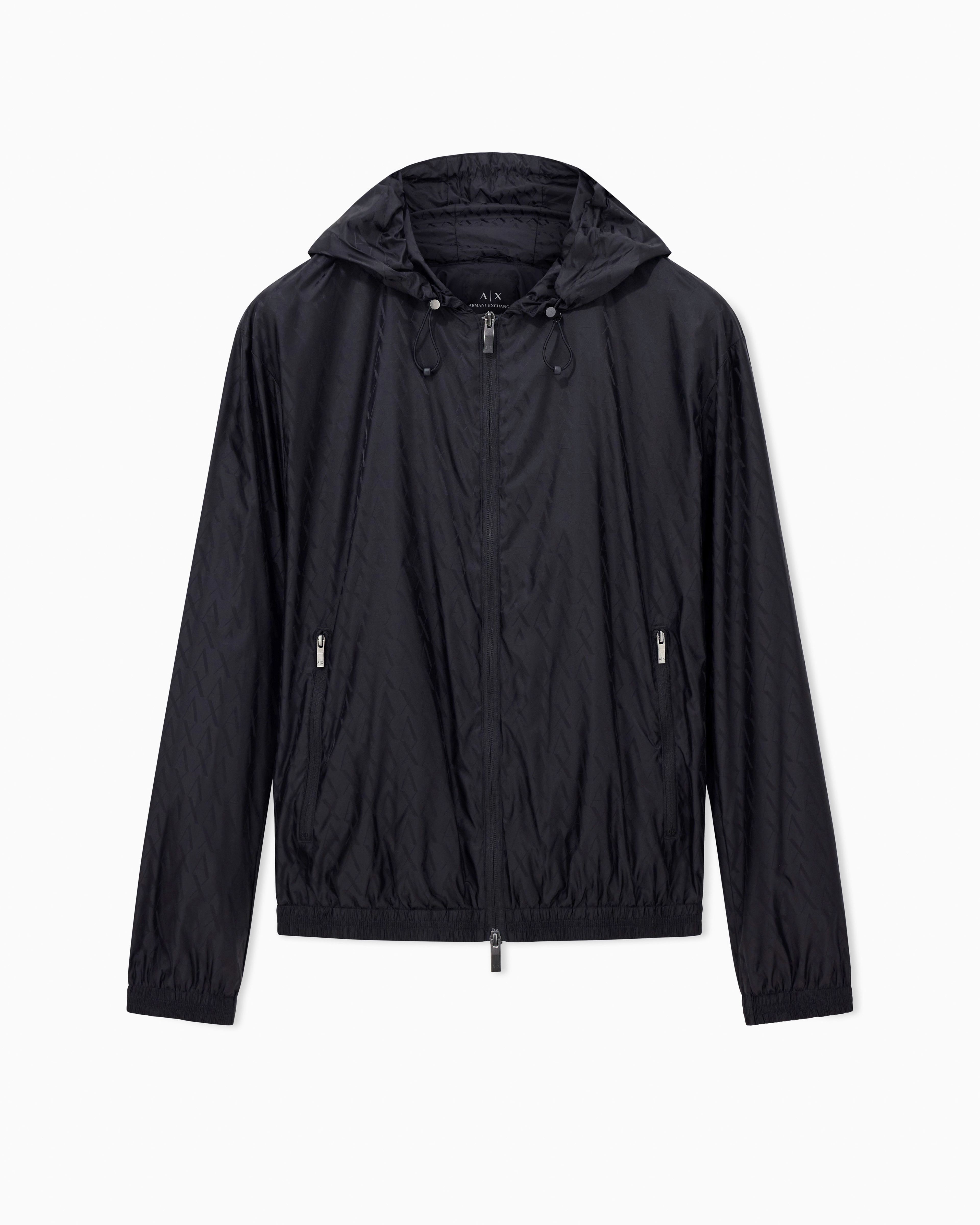 Armani Exchange - Jacket with allover logo, Man, Black, Size: