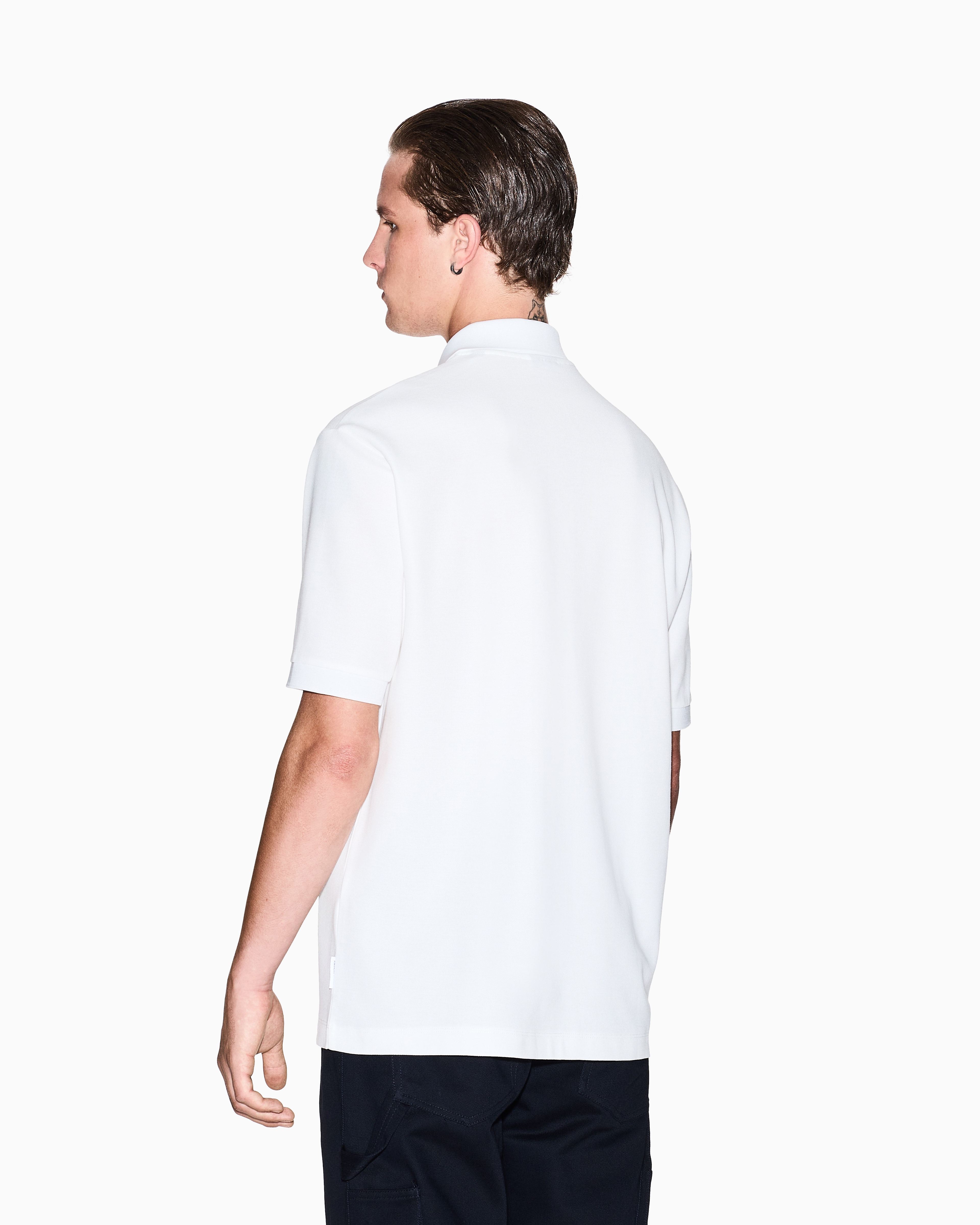 Armani Exchange - Regular fit polo shirt with patch, Man, White, Size: