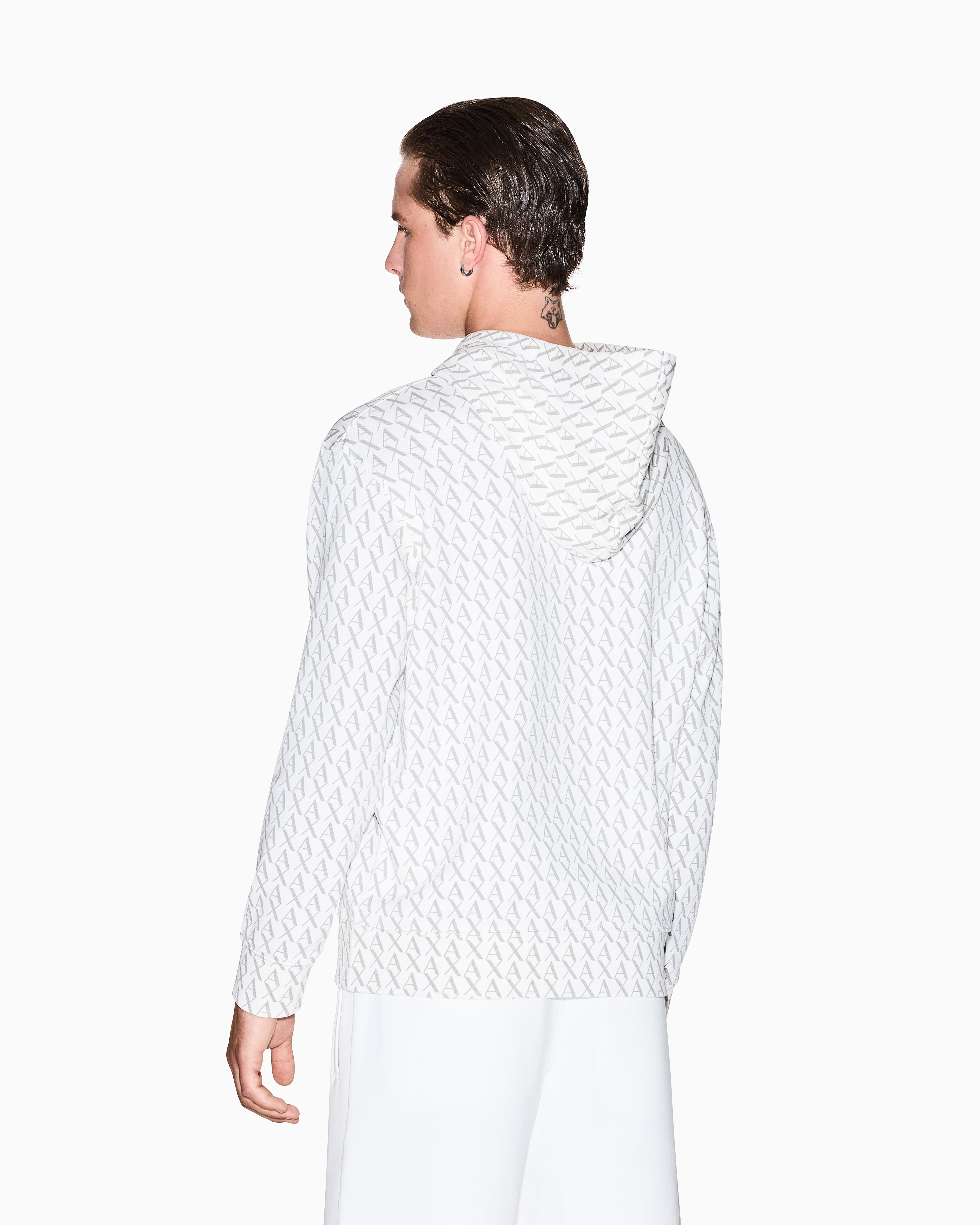Armani Exchange - Hoodies, Man, White, Size: