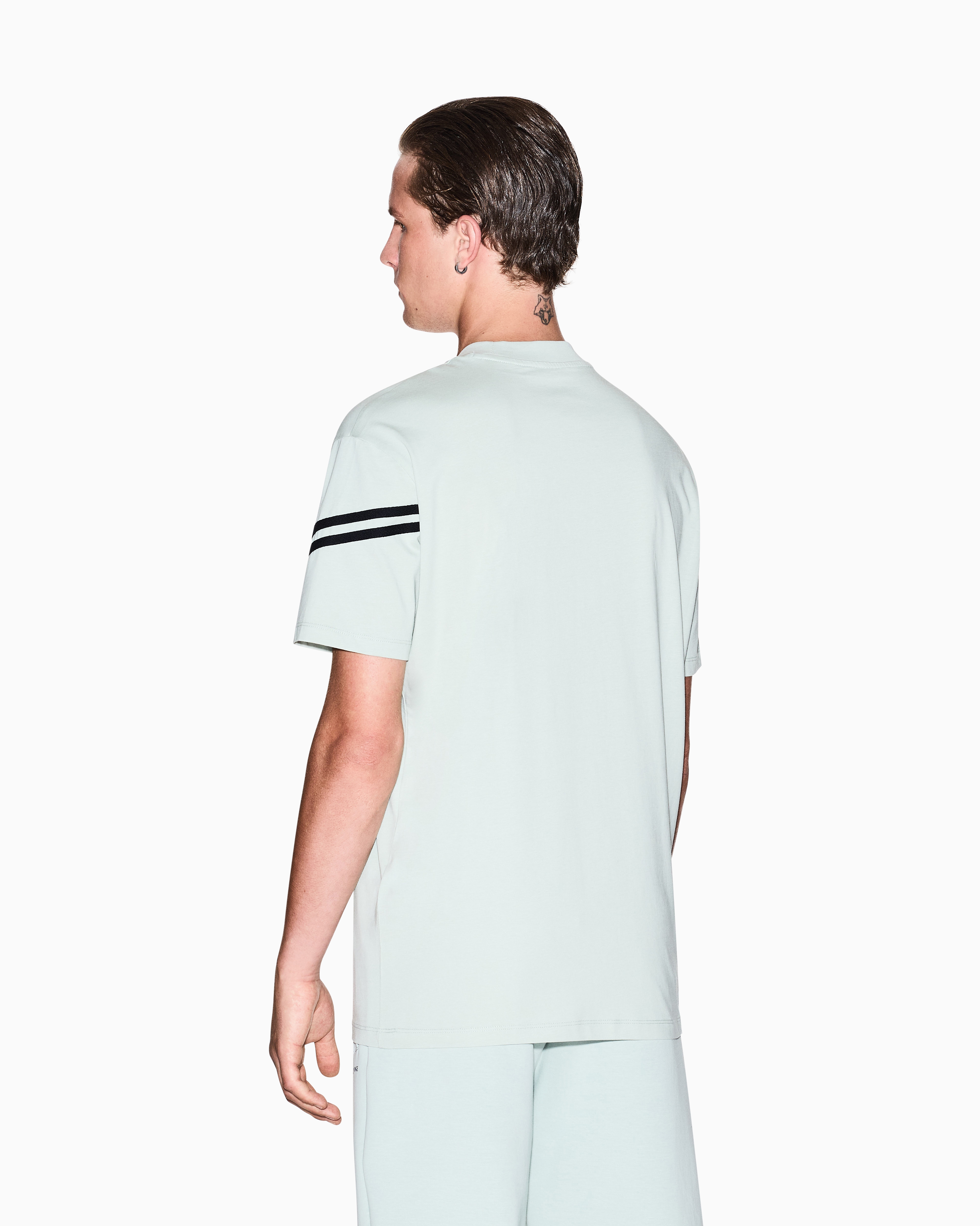 Armani Exchange - Regular fit T-shirt with contrasting piping, Man, Green, Size: