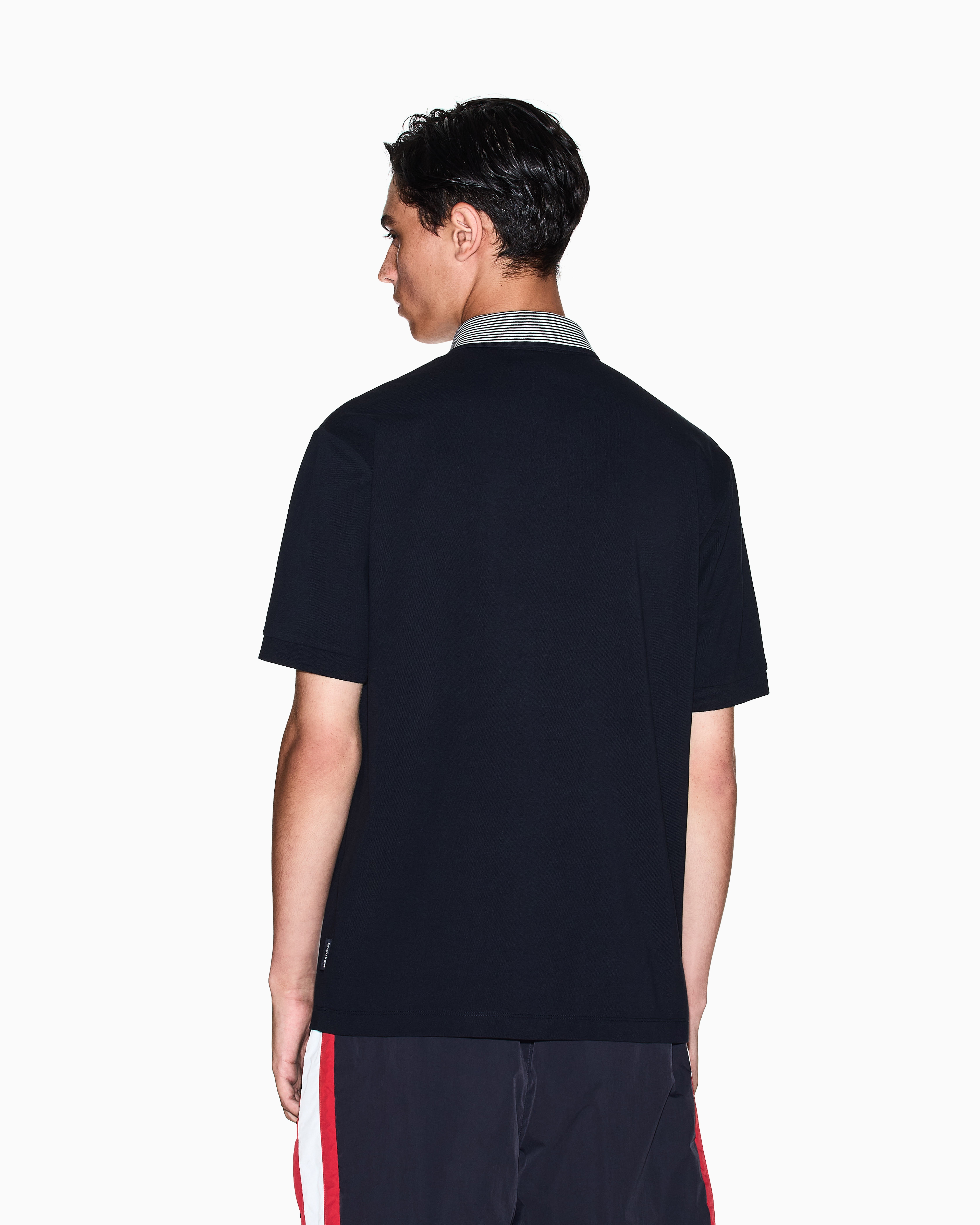 Armani Exchange - Regular fit jersey polo shirt, Man, Navy Blue, Size: