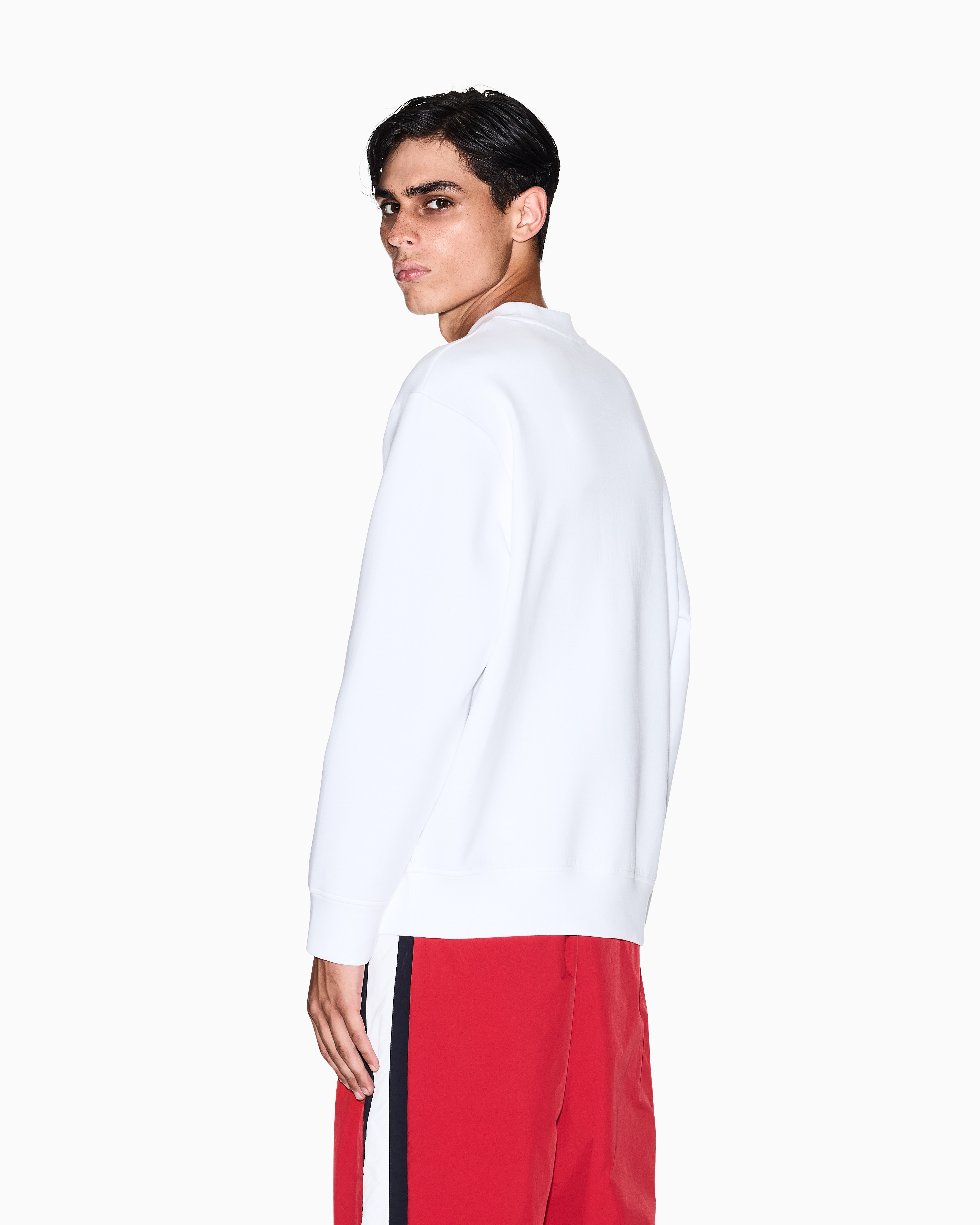 Armani Exchange - Sweatshirt with maxi logo, Man, White, Size: